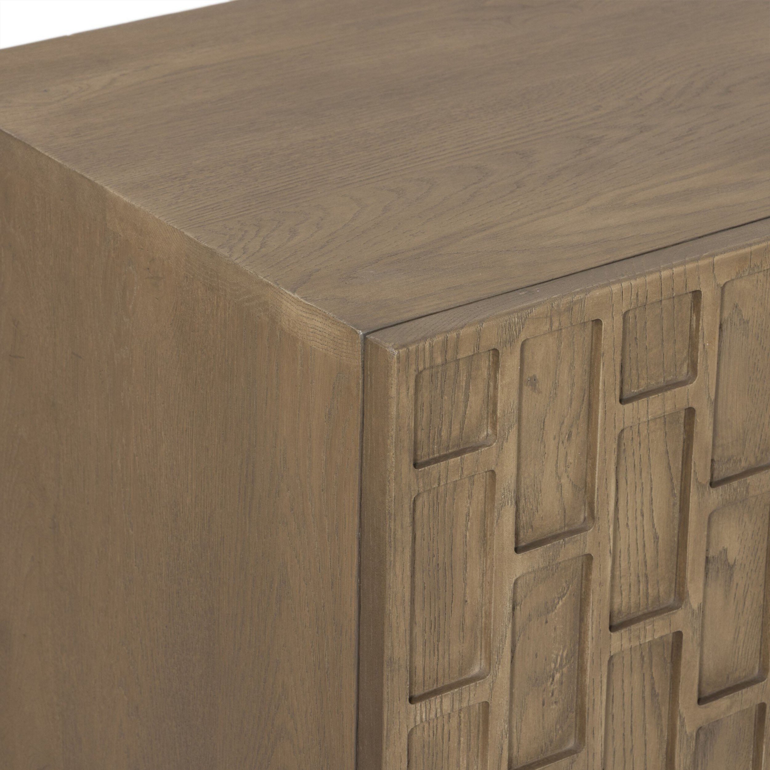 Asbury Media Console, Light Wash Oak