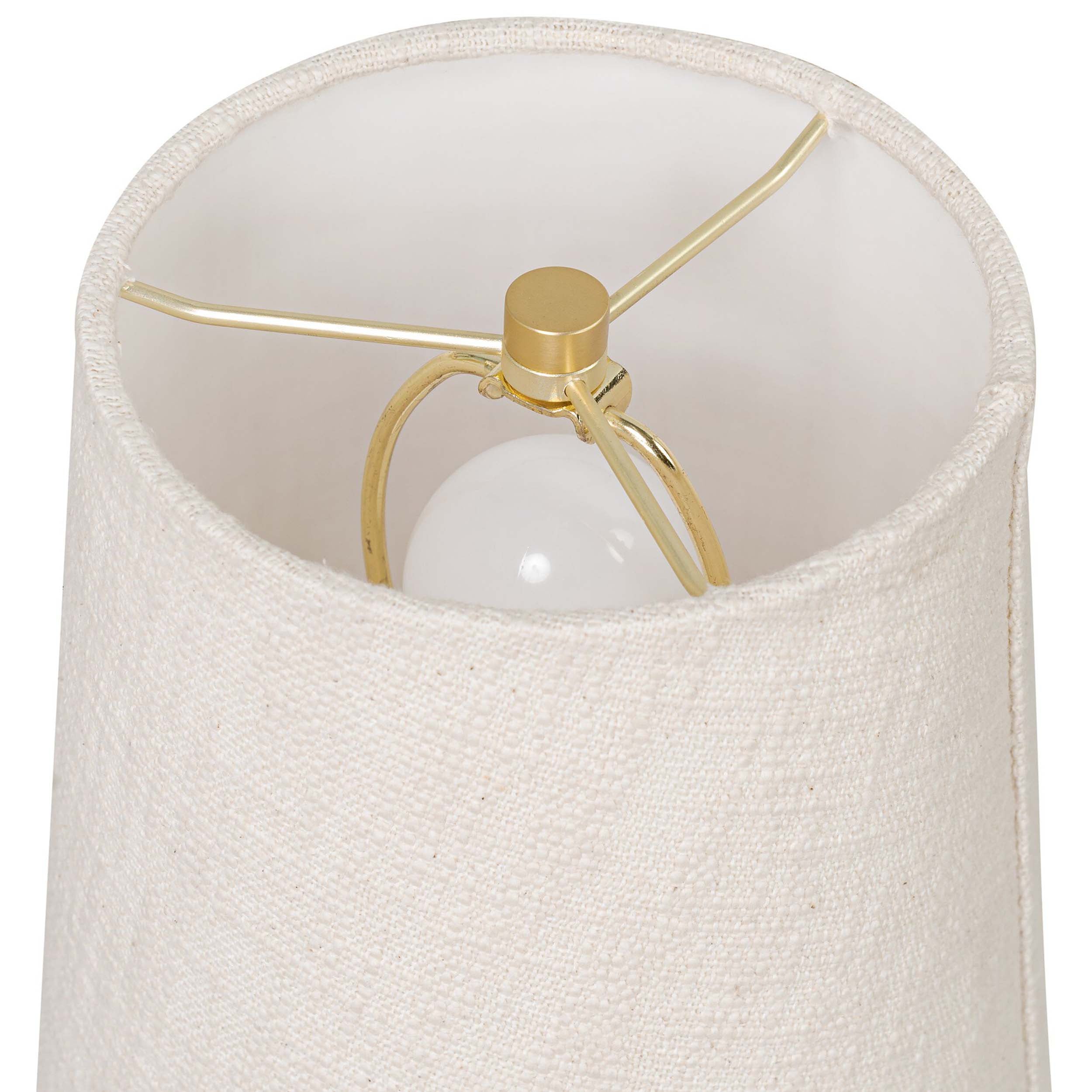Nora Drum Table Lamp, Light Oak