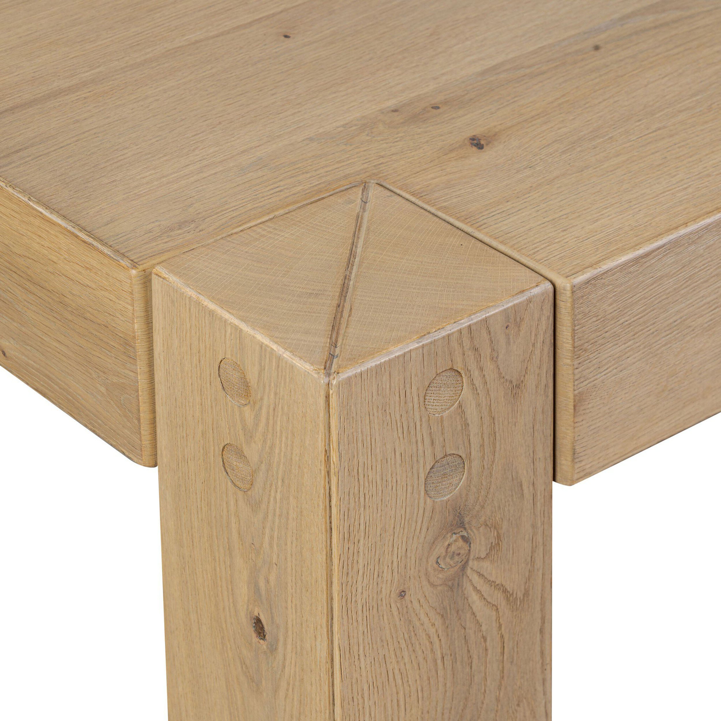 Emmer Dining Table, Aged Smoked Oak