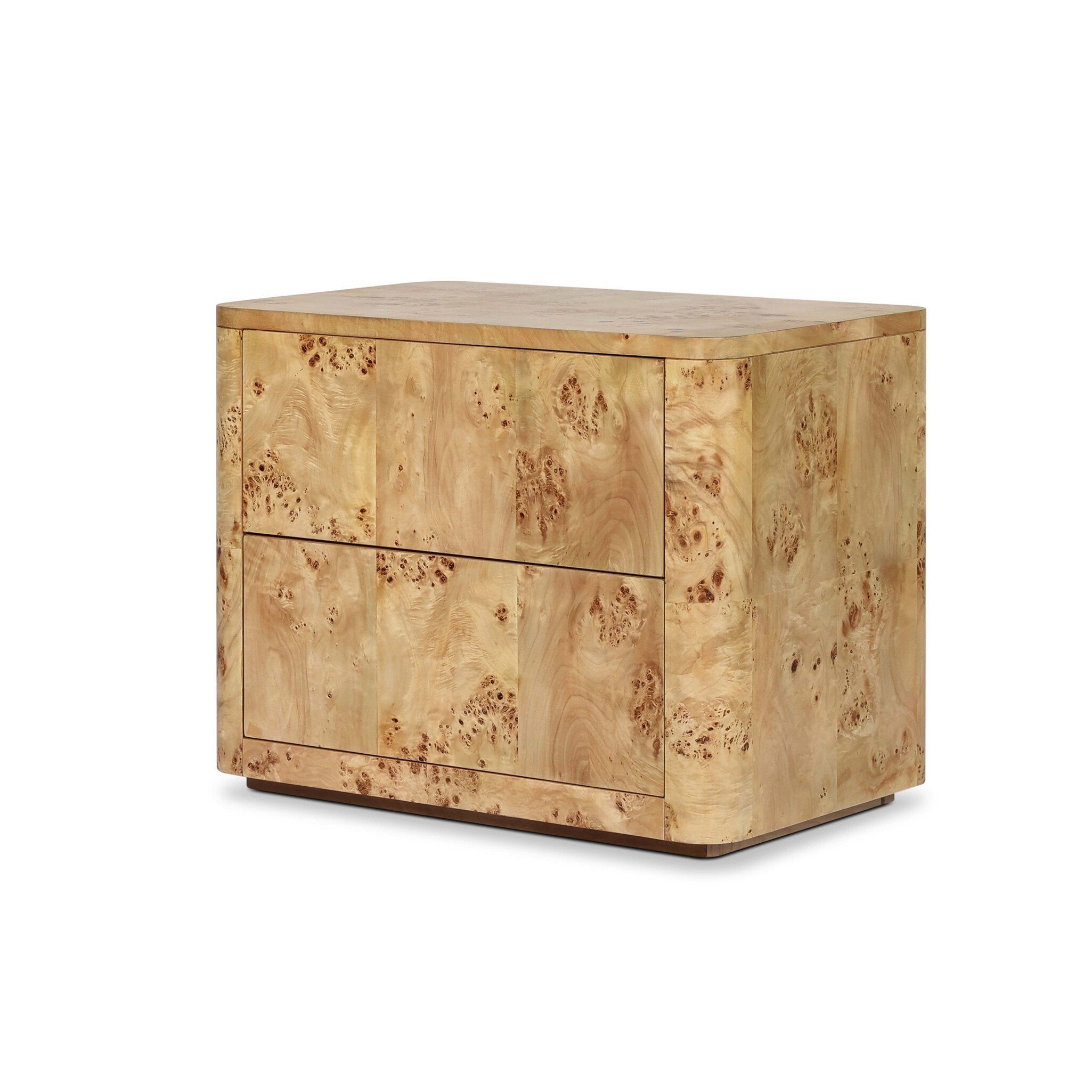 Mullins Nightstand, Natural Mappa Burl