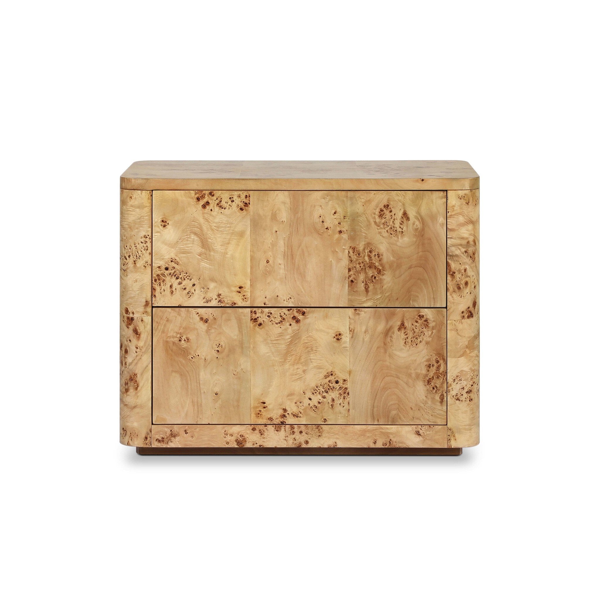Mullins Nightstand, Natural Mappa Burl