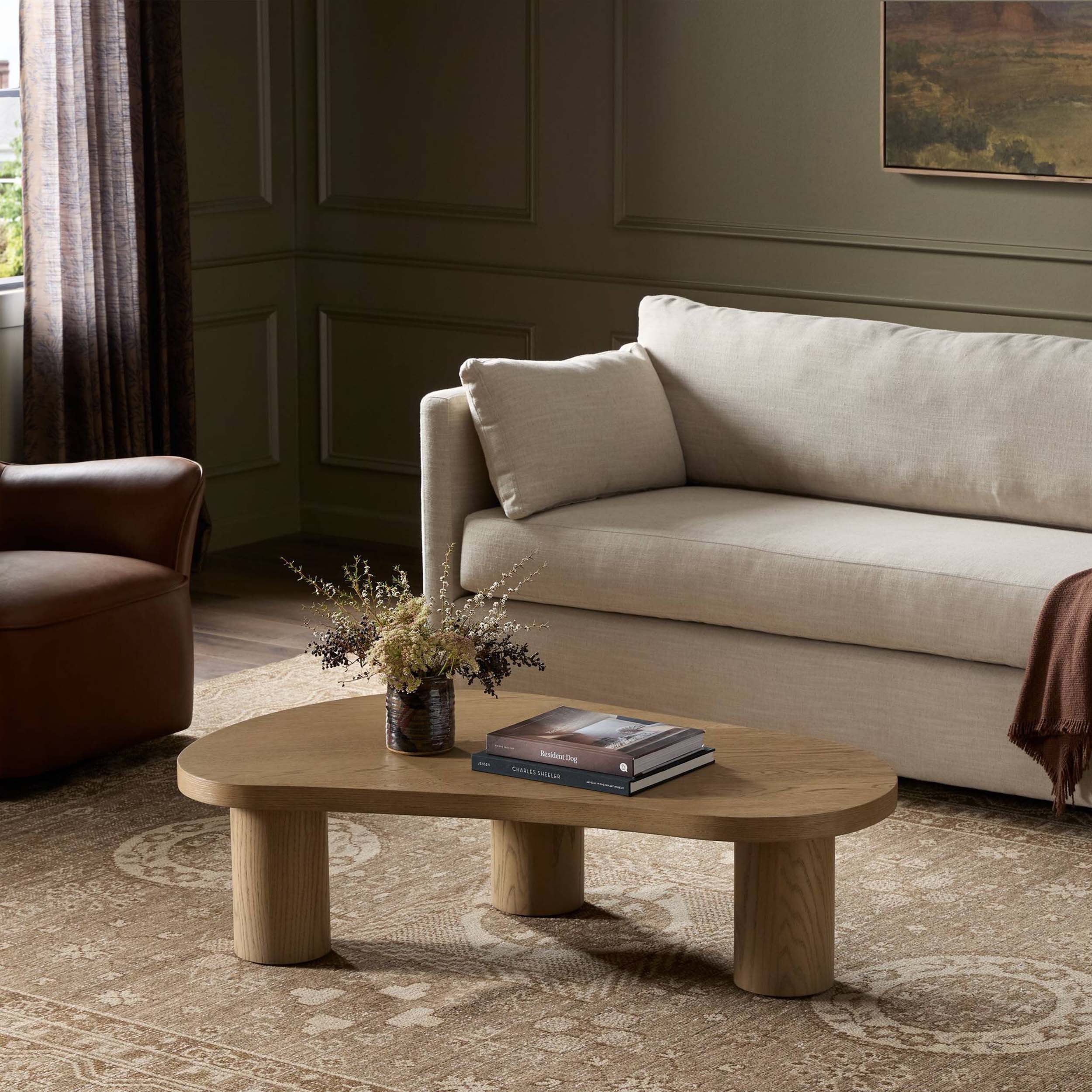 Joji Nesting Coffee Table, Natural Oak Veneer