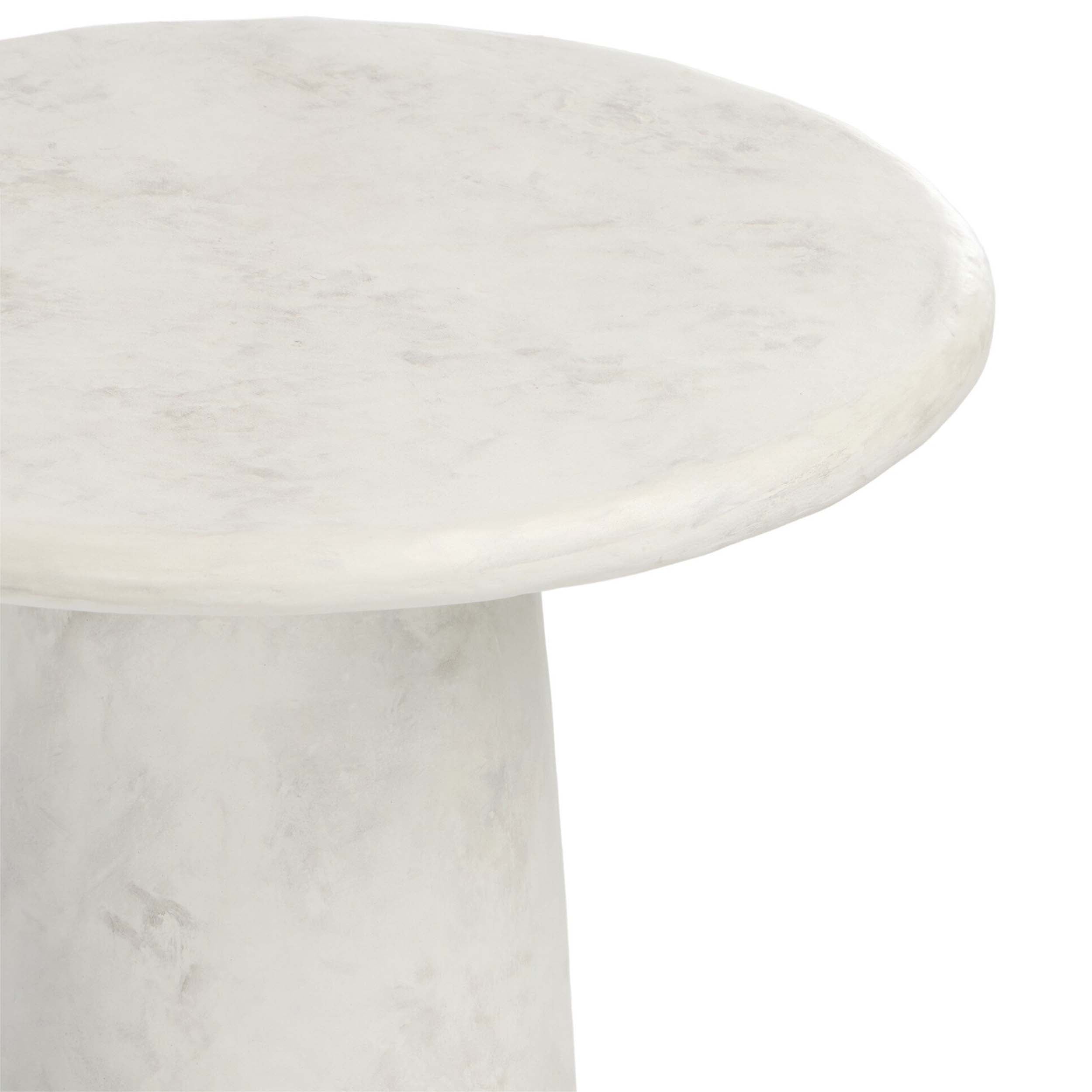 Janice End Table, Textured Lunar Concrete