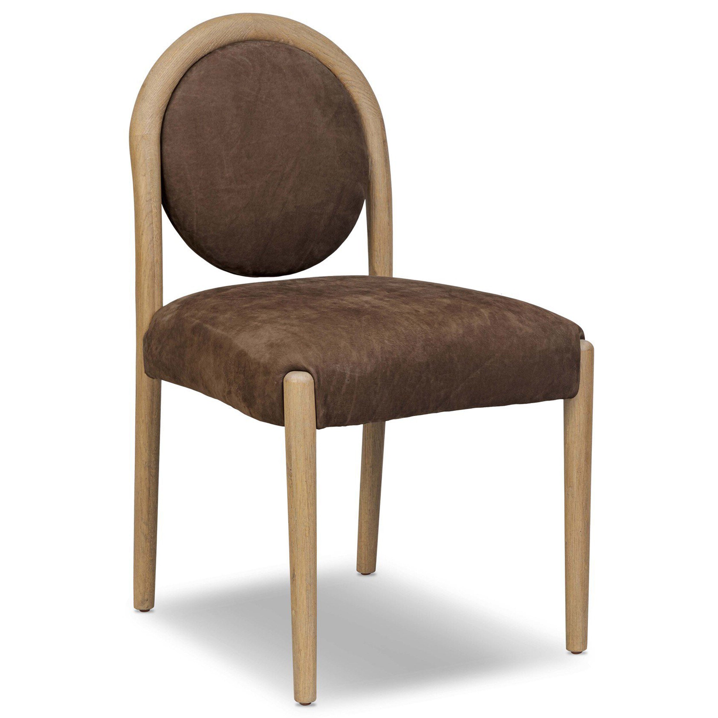 Prentiss Dining Chair, Nubuck Cigar, Set of 2
