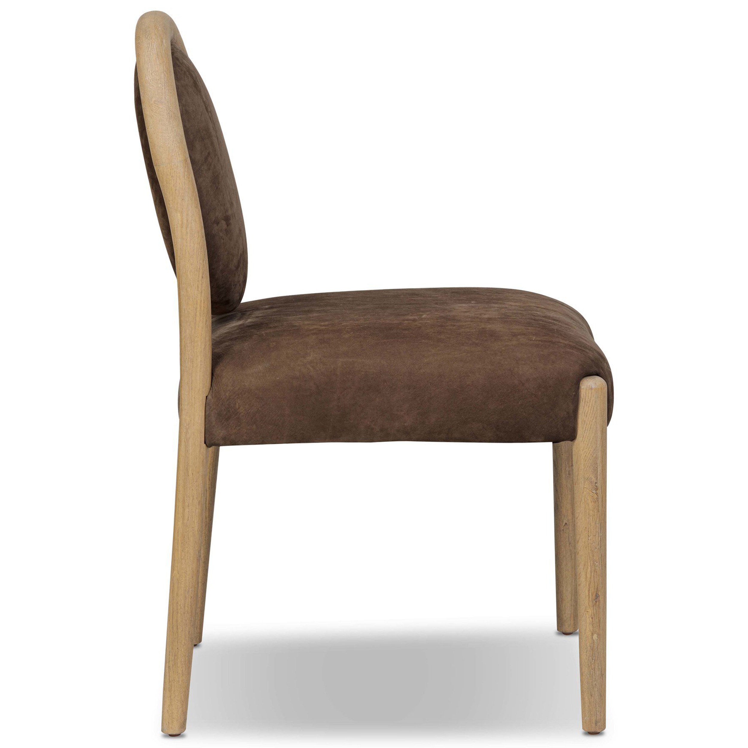 Prentiss Dining Chair, Nubuck Cigar, Set of 2