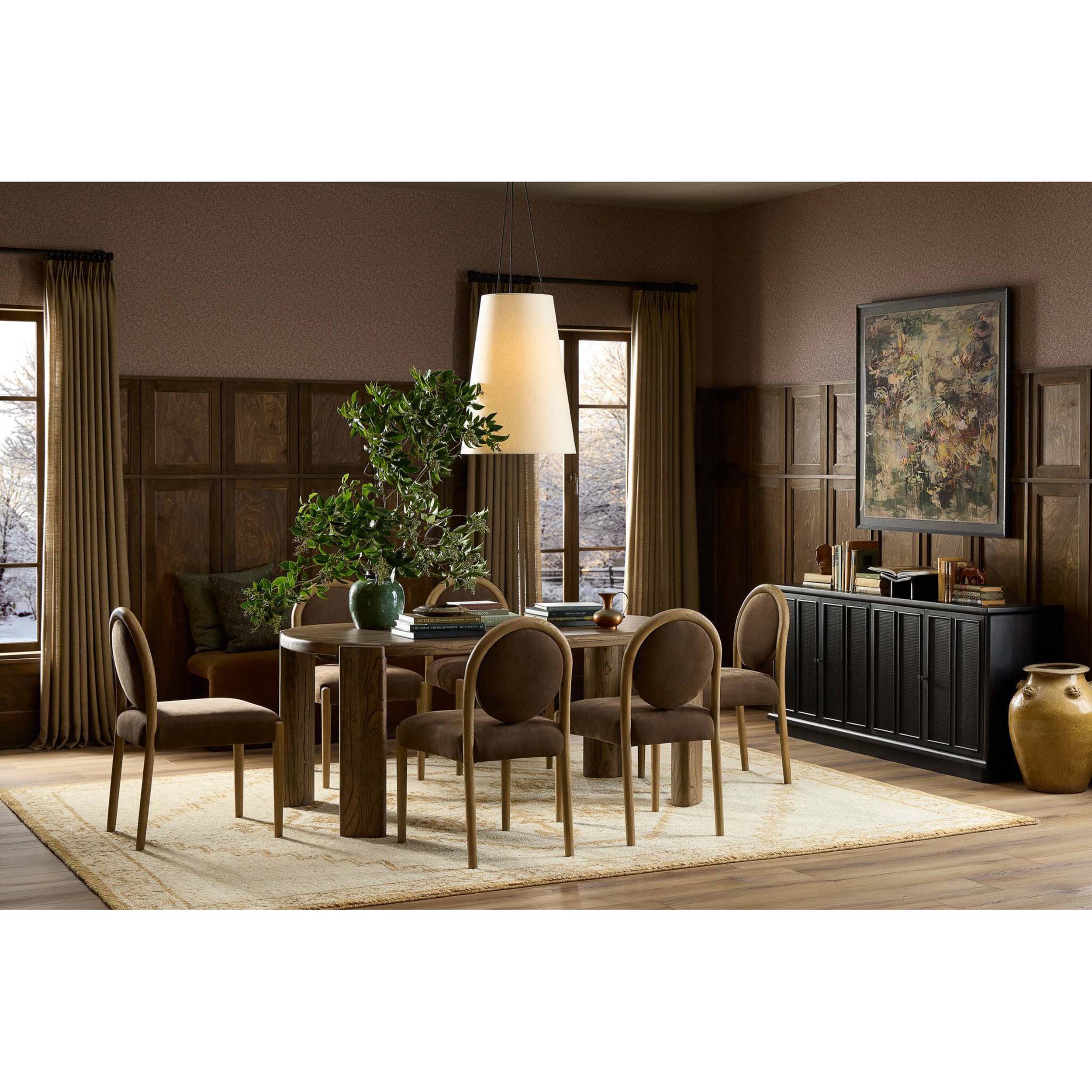 Prentiss Dining Chair, Nubuck Cigar, Set of 2