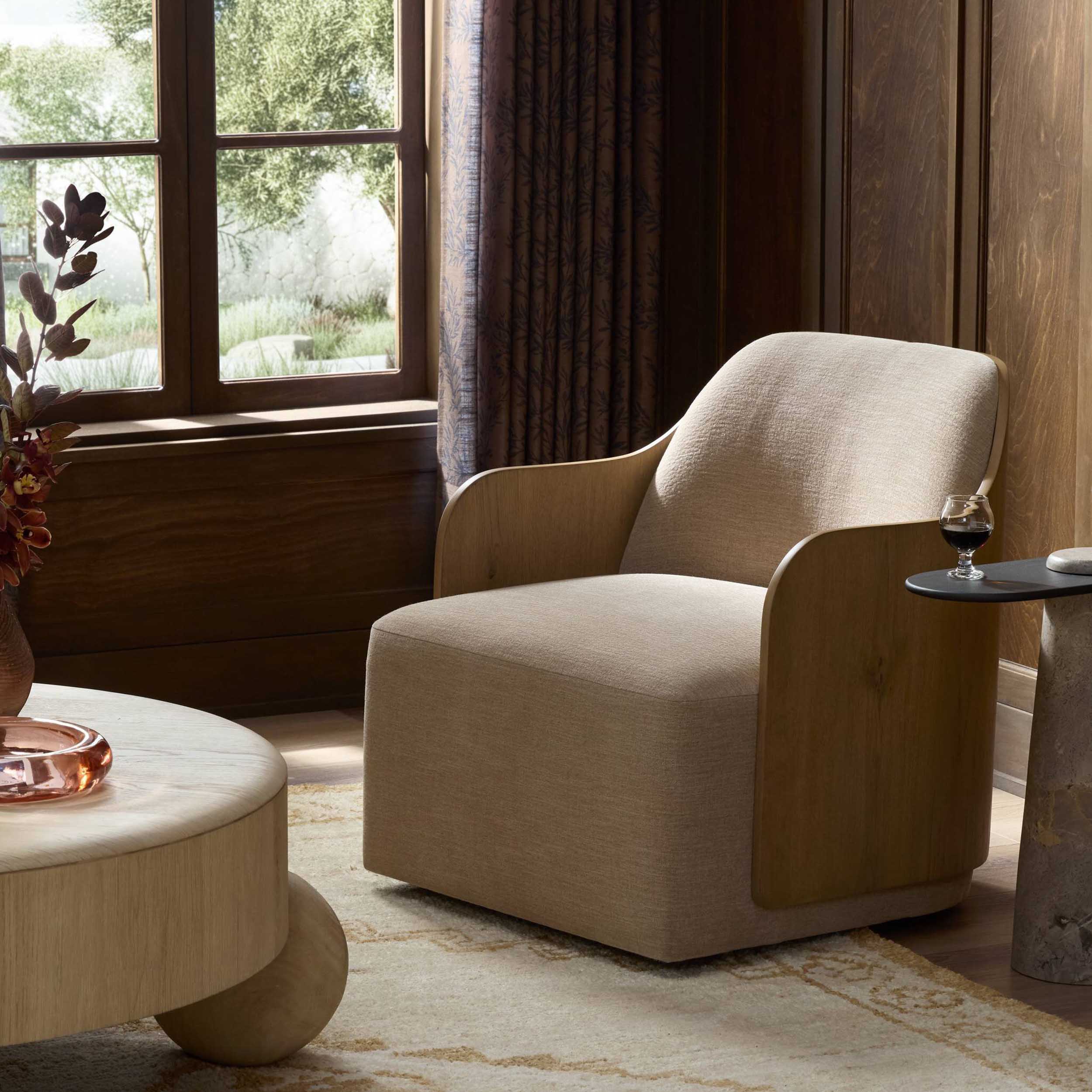 Hemphill Swivel Chair, Laughlin Natural