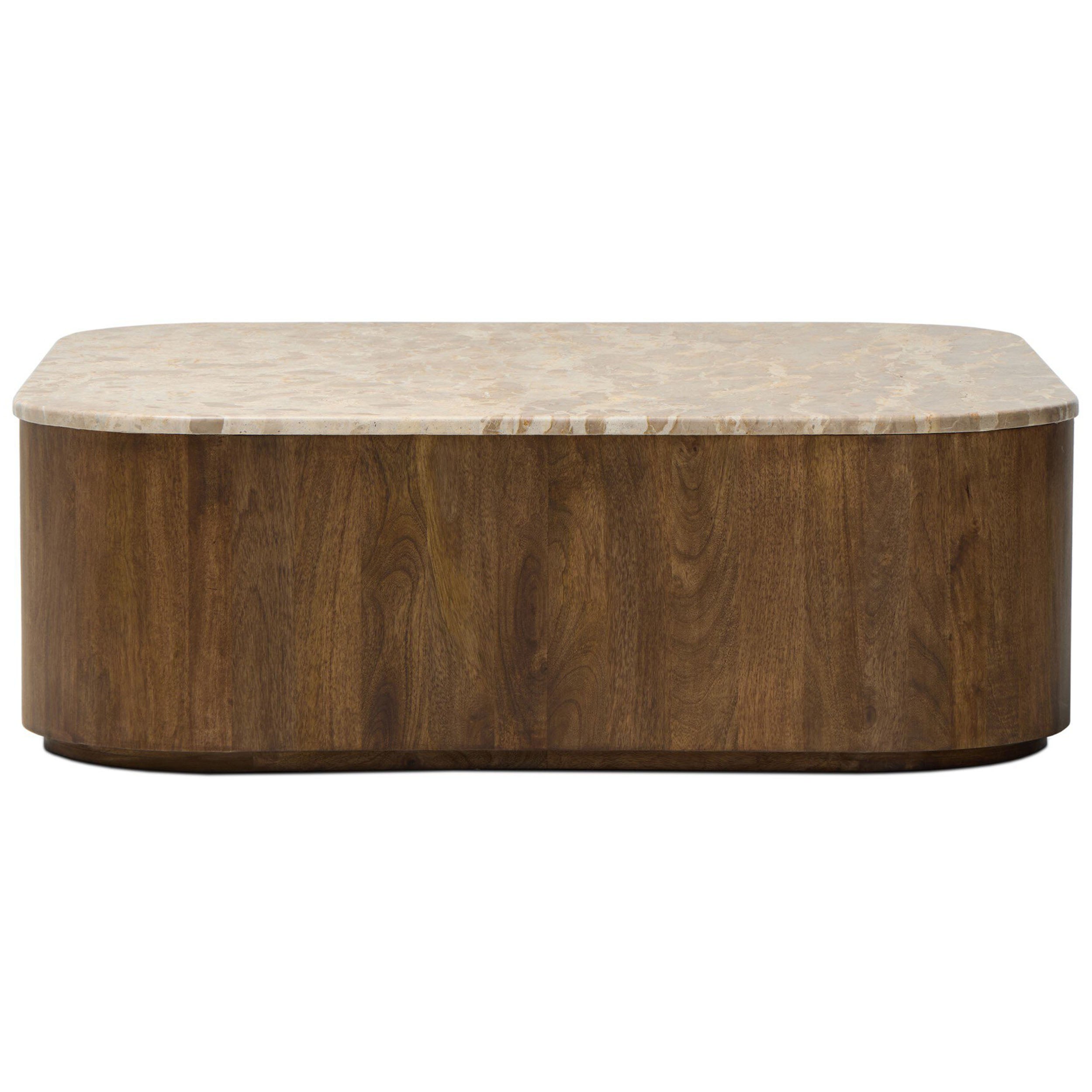 Kamina Coffee Table, Fossil Marble