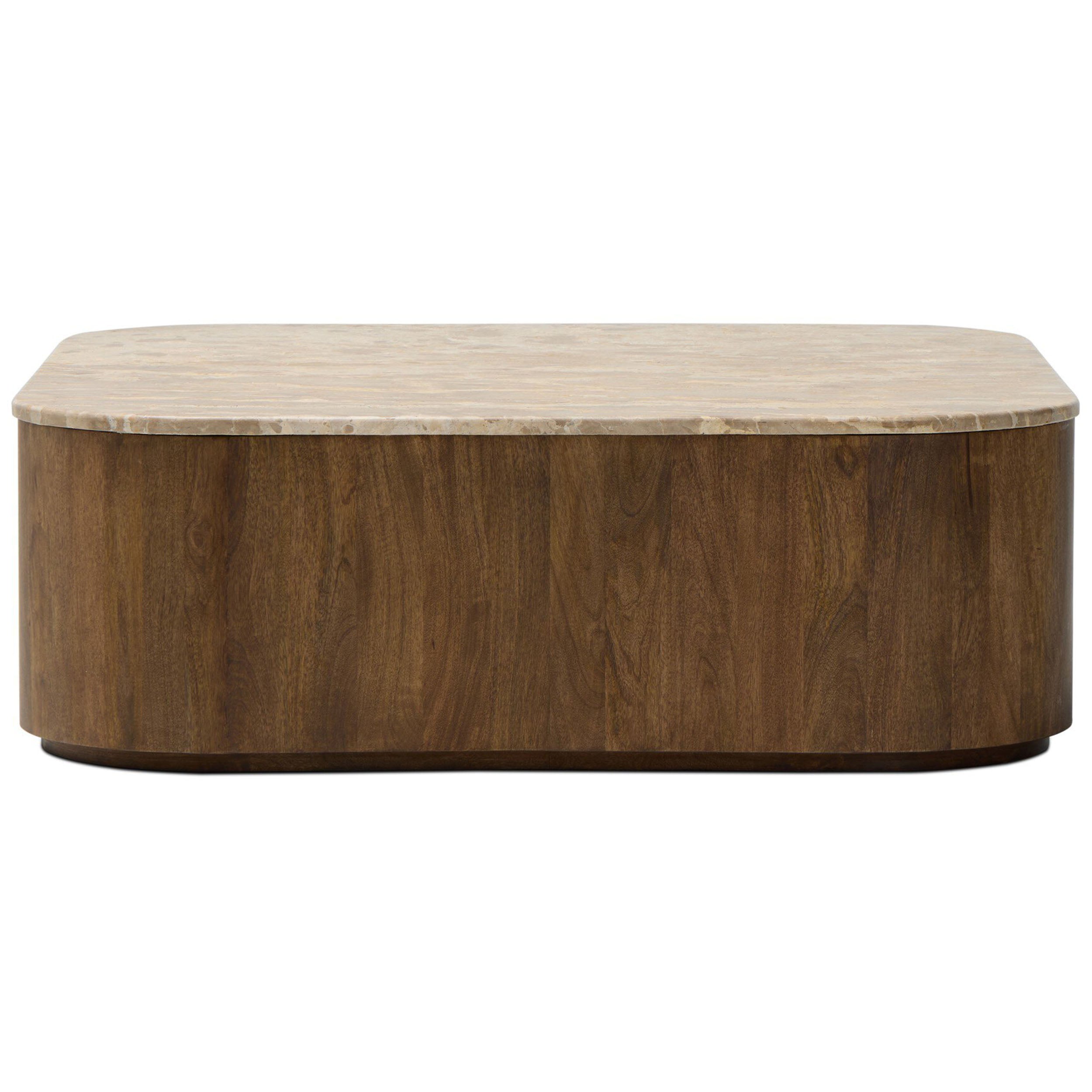 Kamina Coffee Table, Fossil Marble