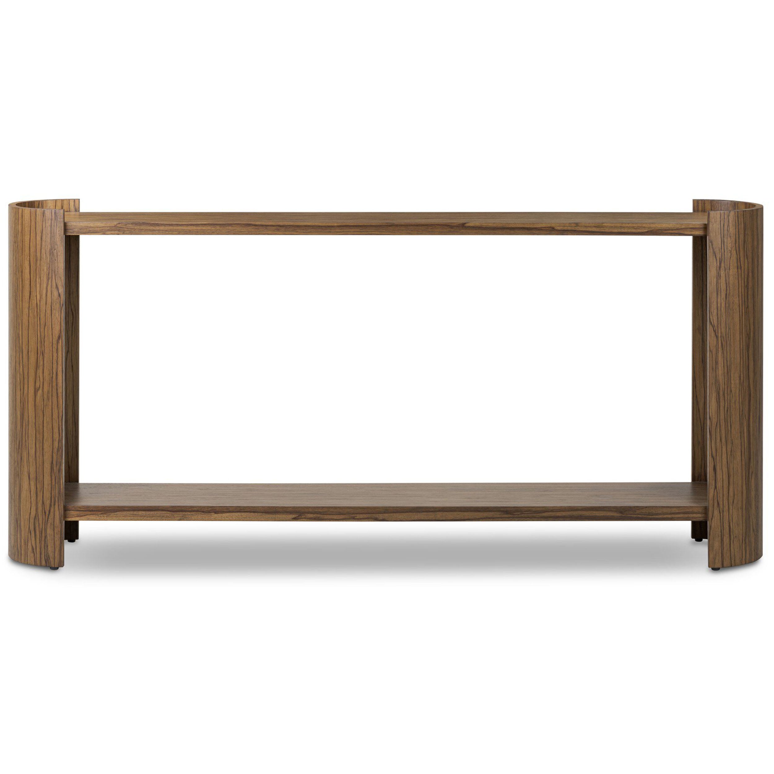 Damari Console Table, Medium Brown Limba