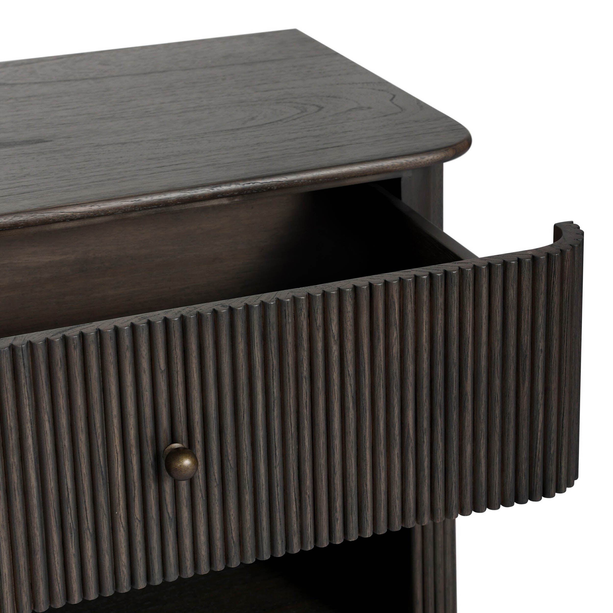 Ona Nightstand, Smoked Black Mindi Veneer