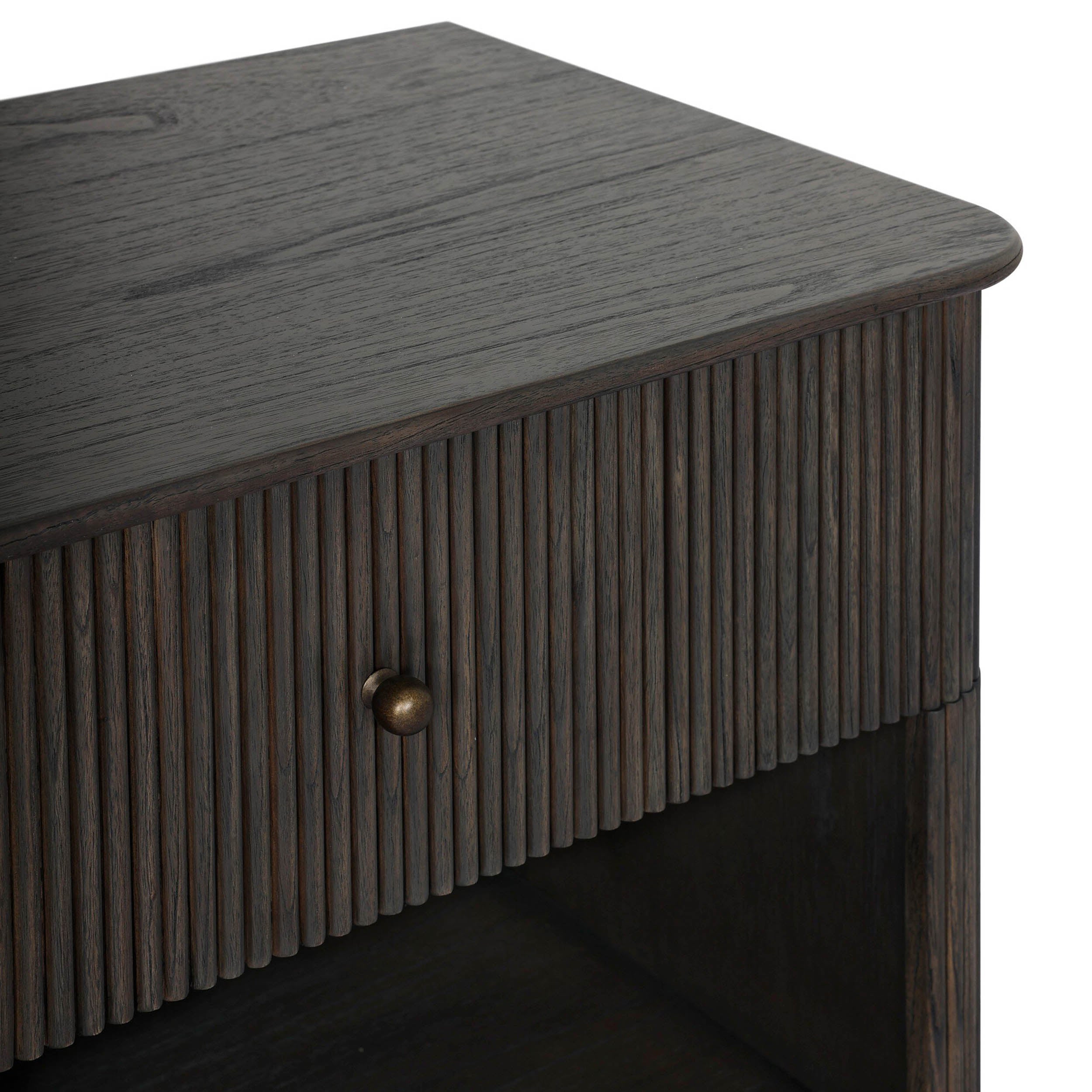 Ona Nightstand, Smoked Black Mindi Veneer