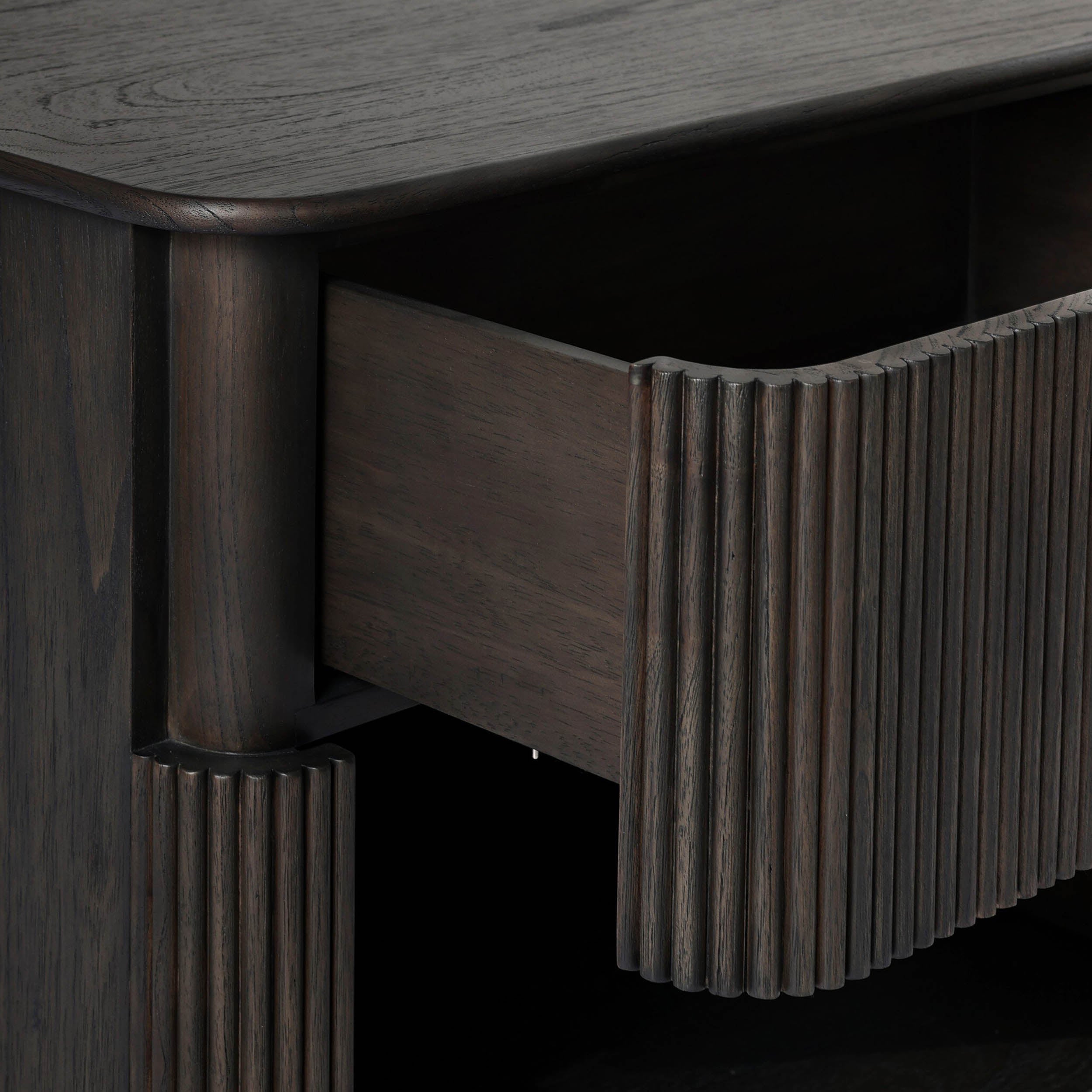 Ona Nightstand, Smoked Black Mindi Veneer