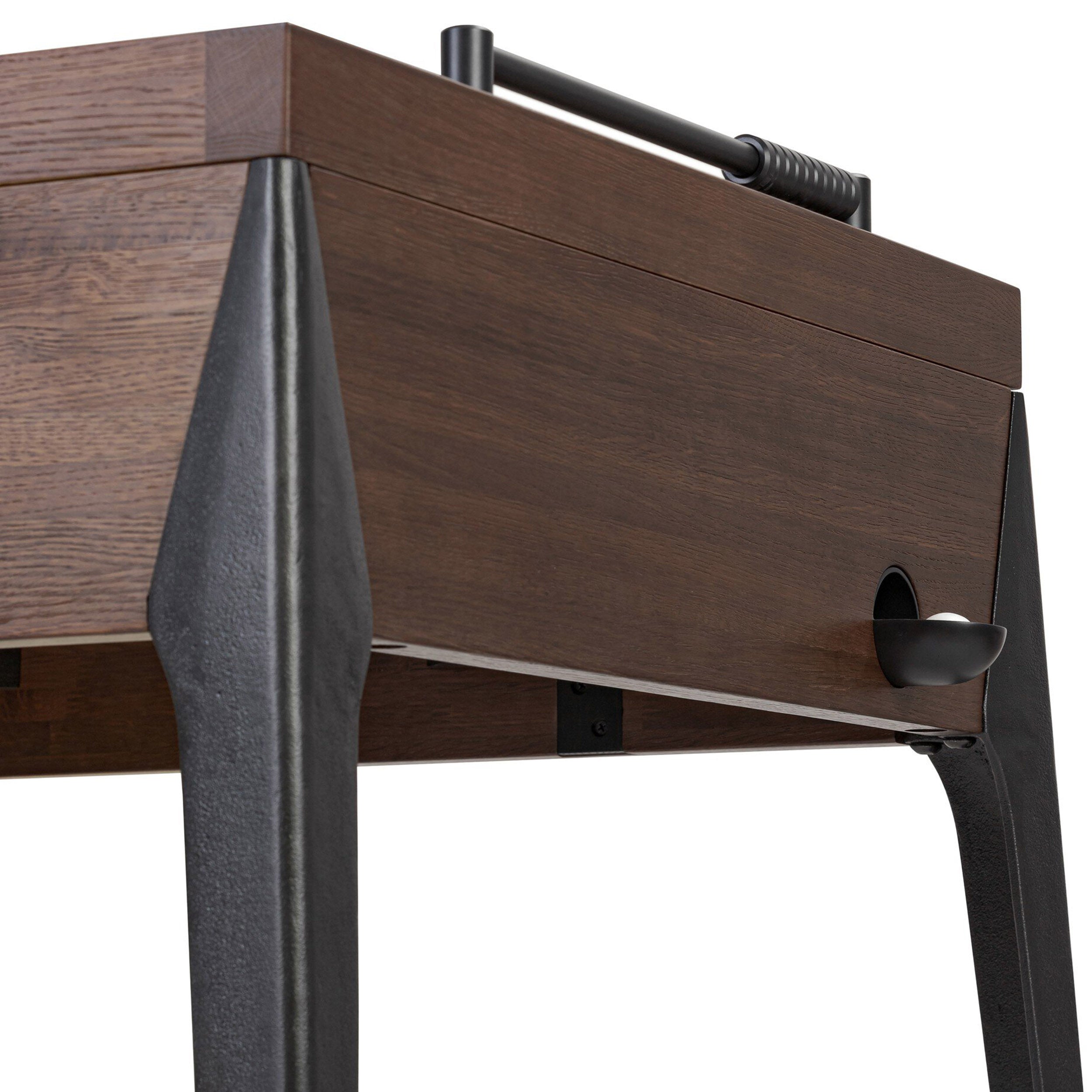 District Eight Foosball Table, Smoked Oak