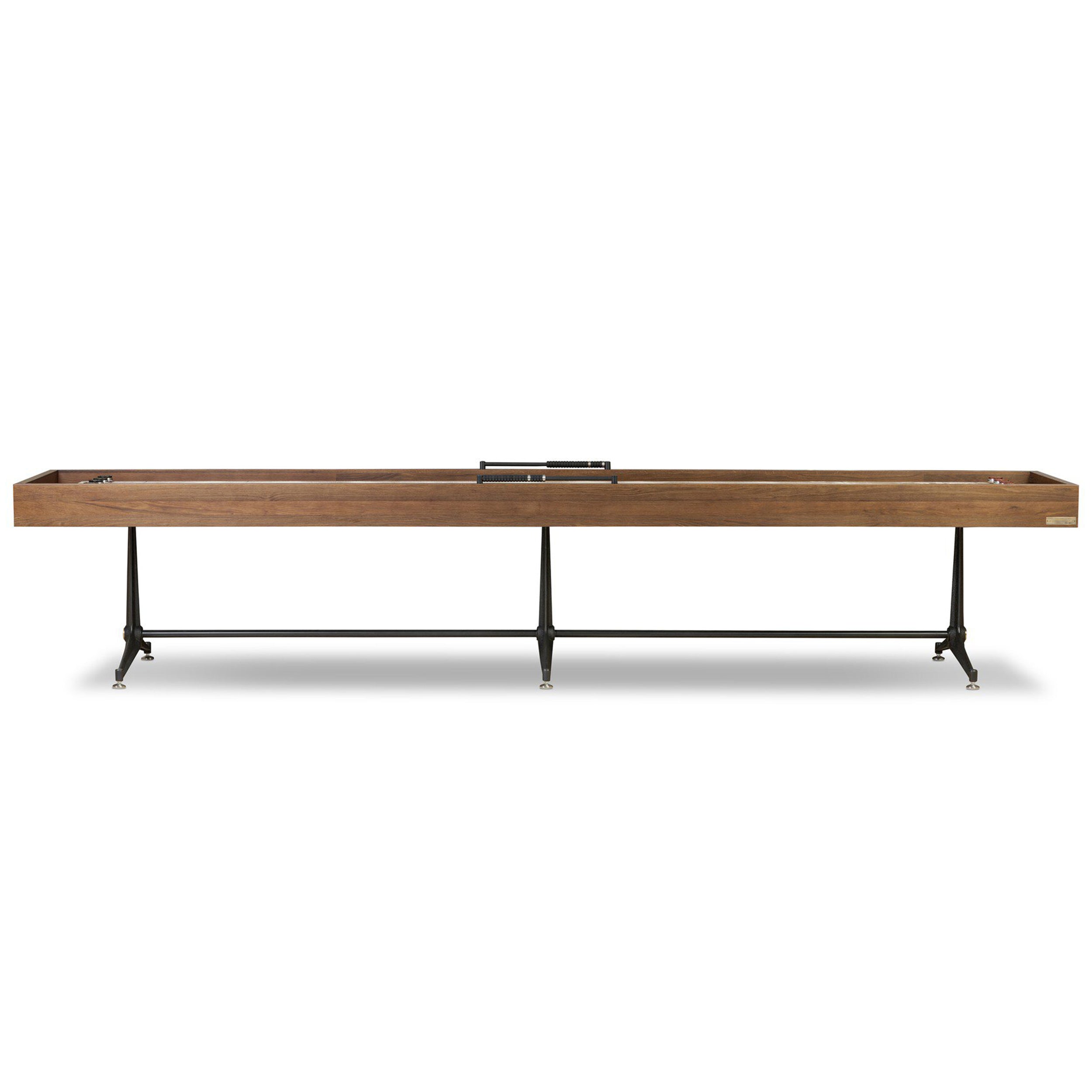 District Eight Large Shuffleboard Table, Smoked Oak