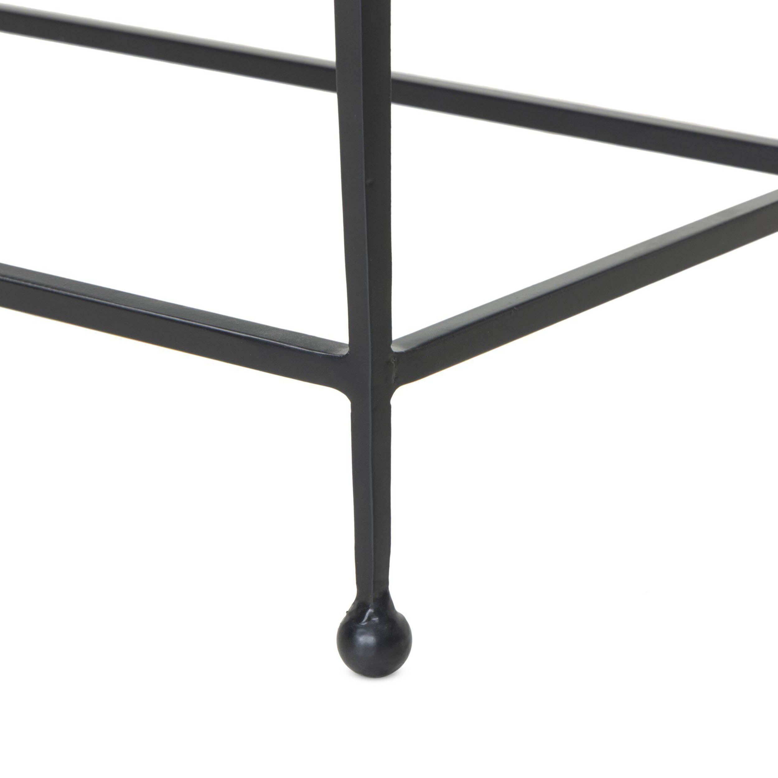 Dalston Cast Glass Console Table, Smoked Black Cast Glass