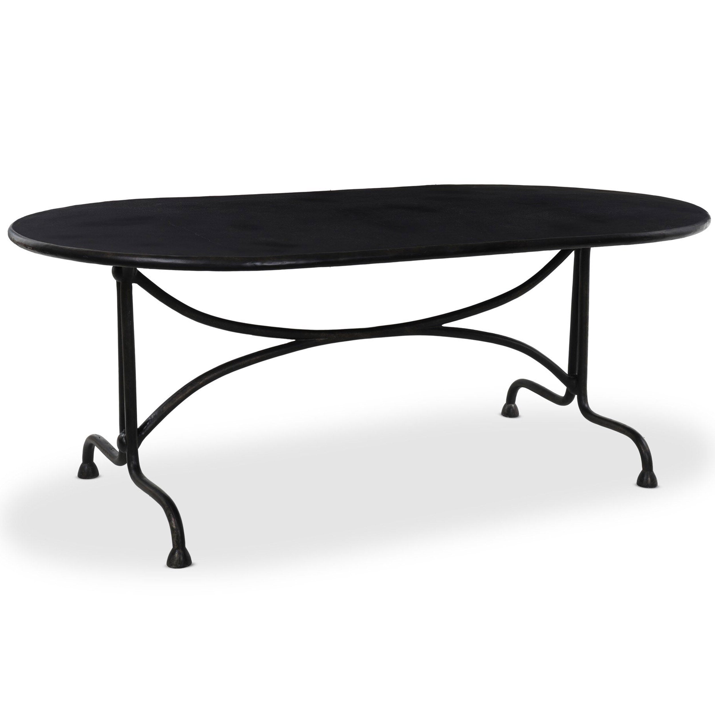 Lenoir Outdoor Dining Table-76", Distressed Bronze