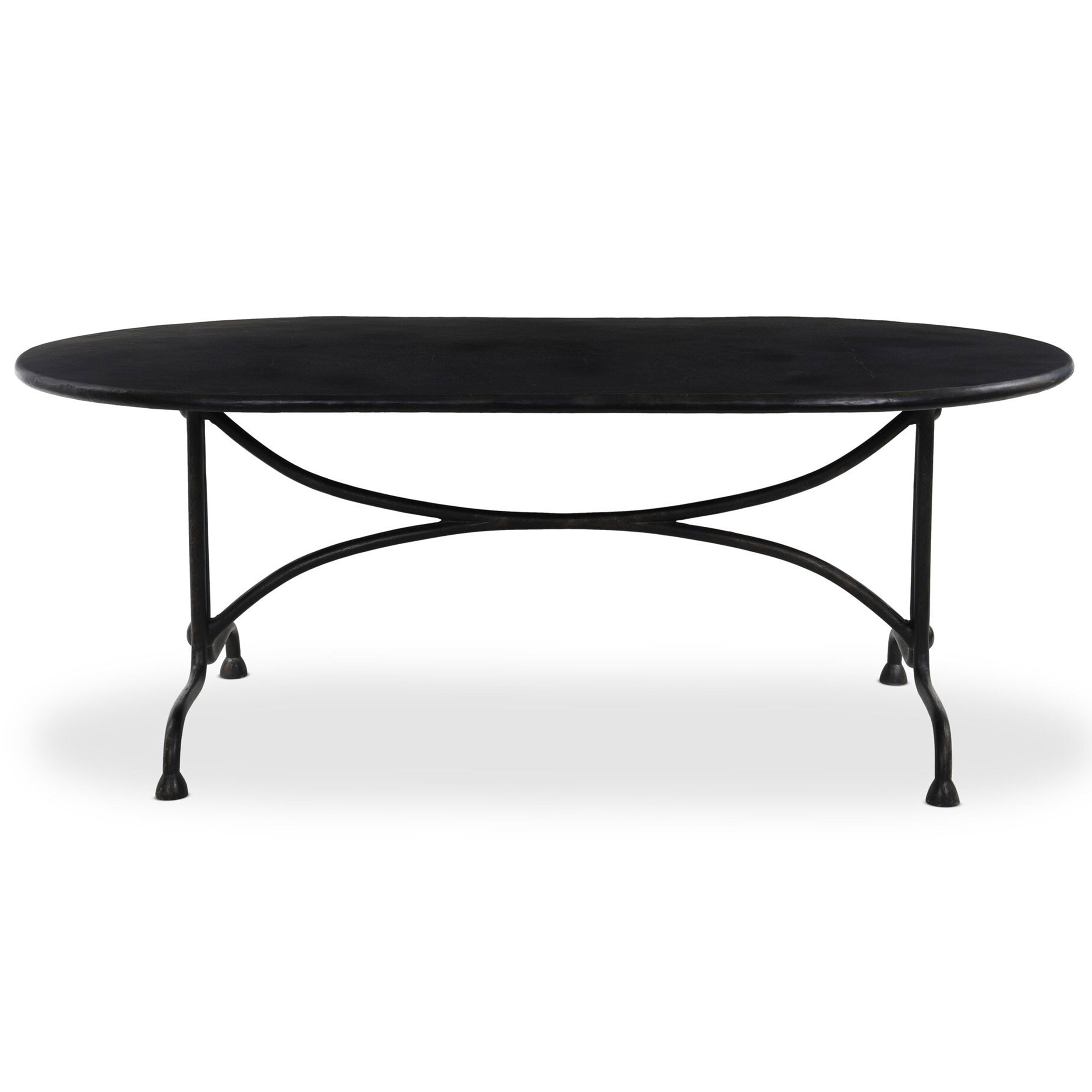 Lenoir Outdoor Dining Table-76", Distressed Bronze
