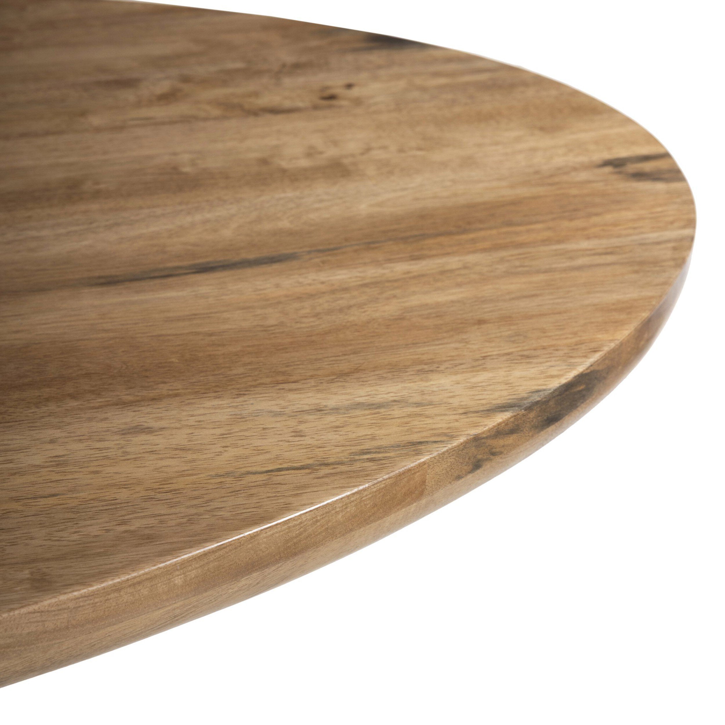Bibianna Oval Dining Table, Smoked Honey/Blush Marble