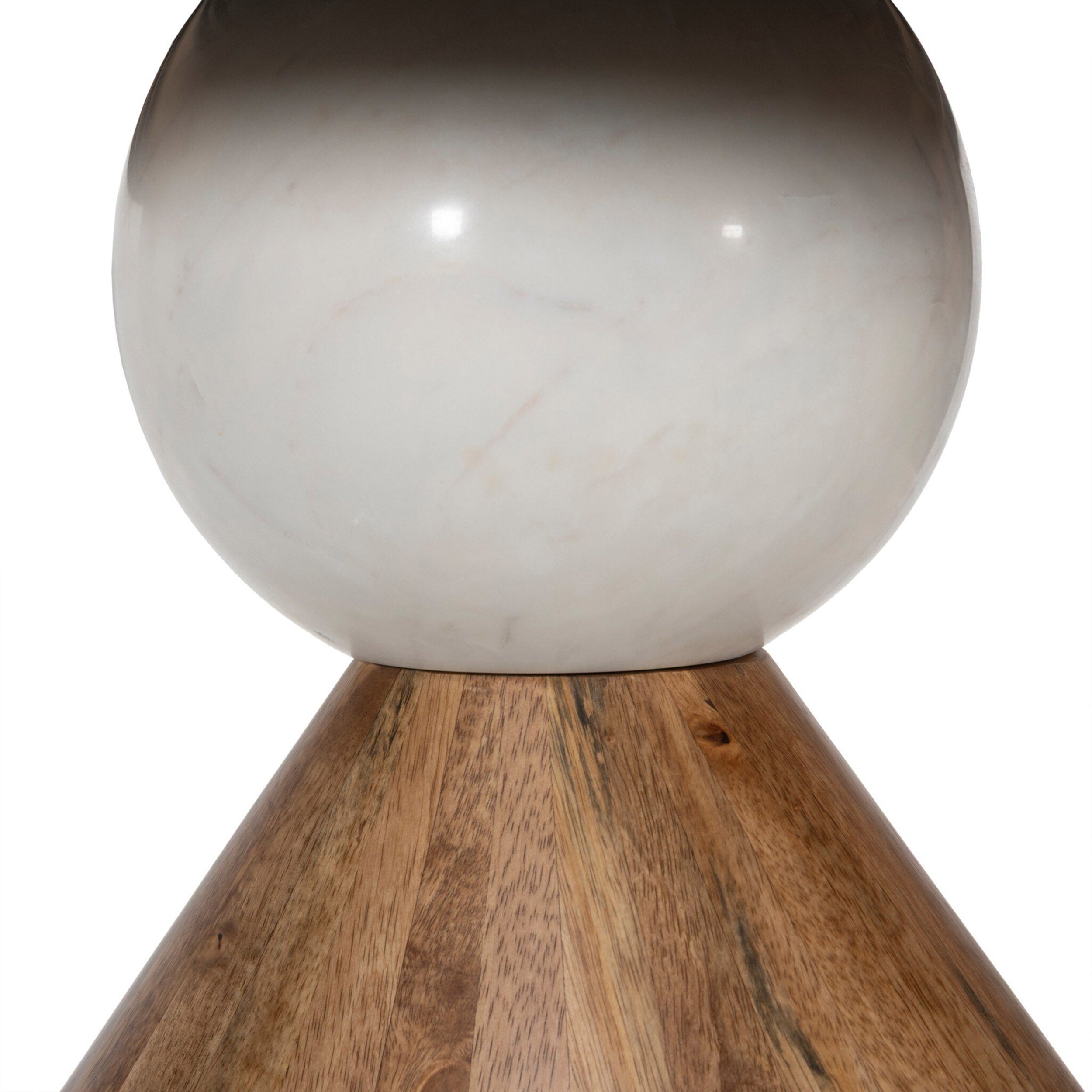 Bibianna Oval Dining Table, Smoked Honey/Honed White Marble