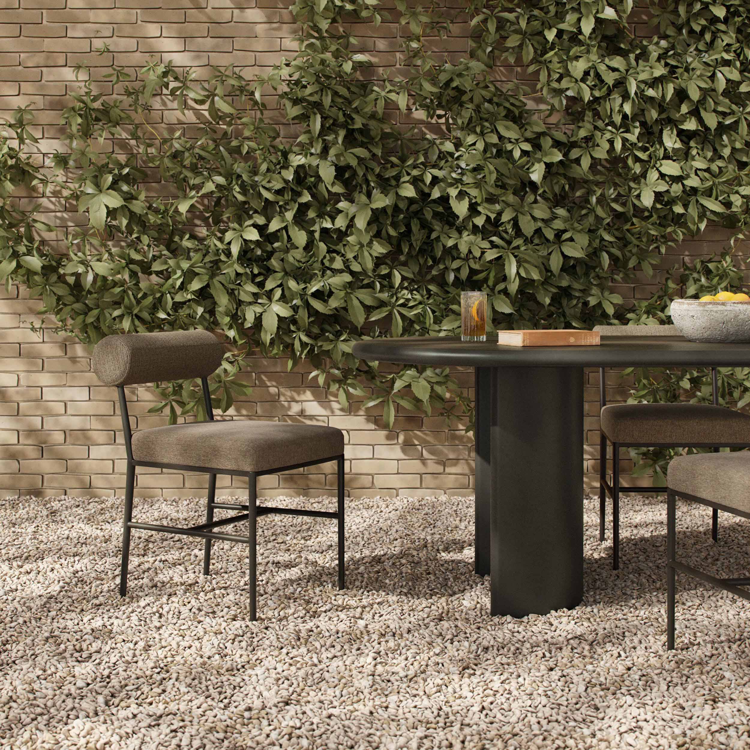 Brookline Outdoor Dining Chair, Alessi Fawn