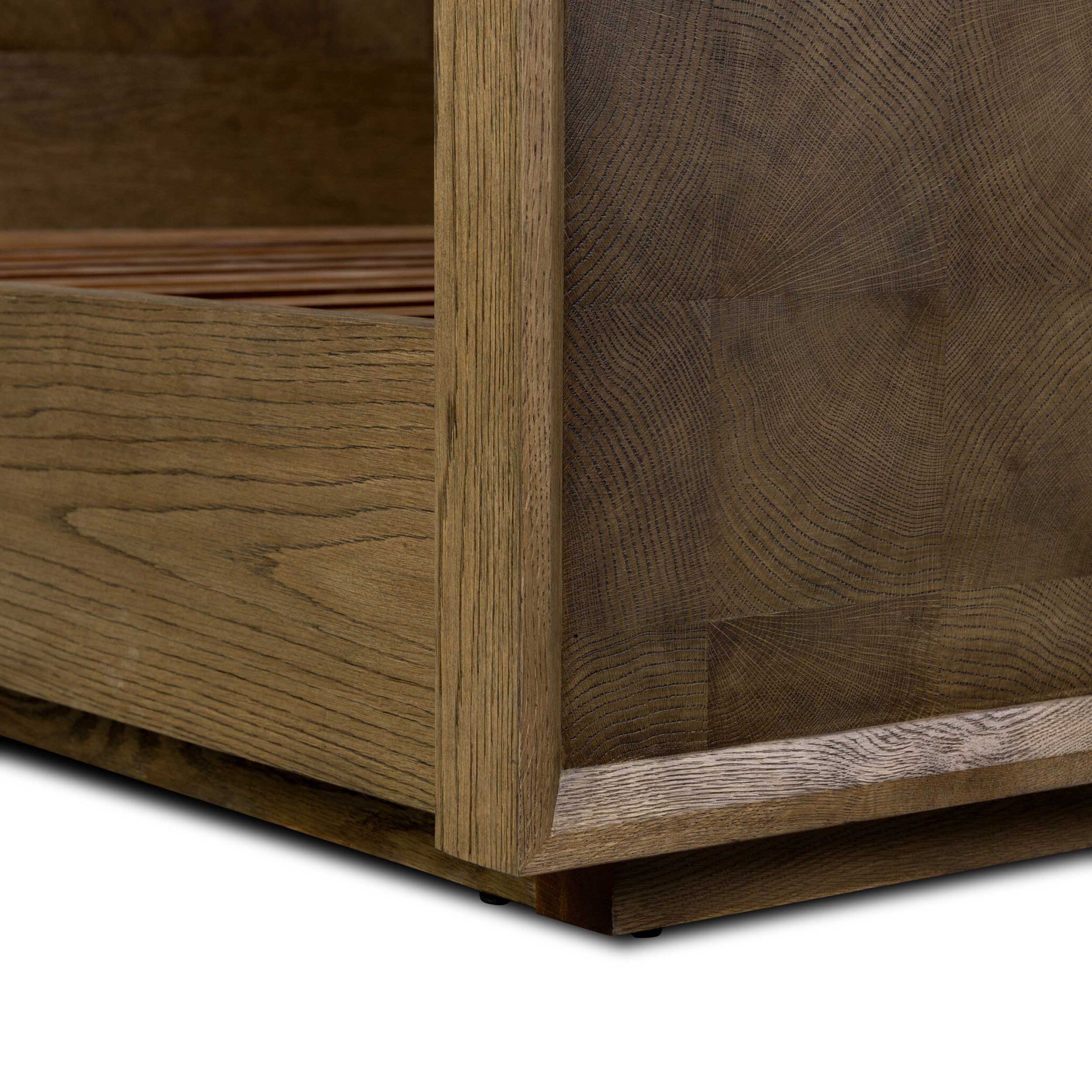 Salta Bed, Brown Oak Thin Oyster