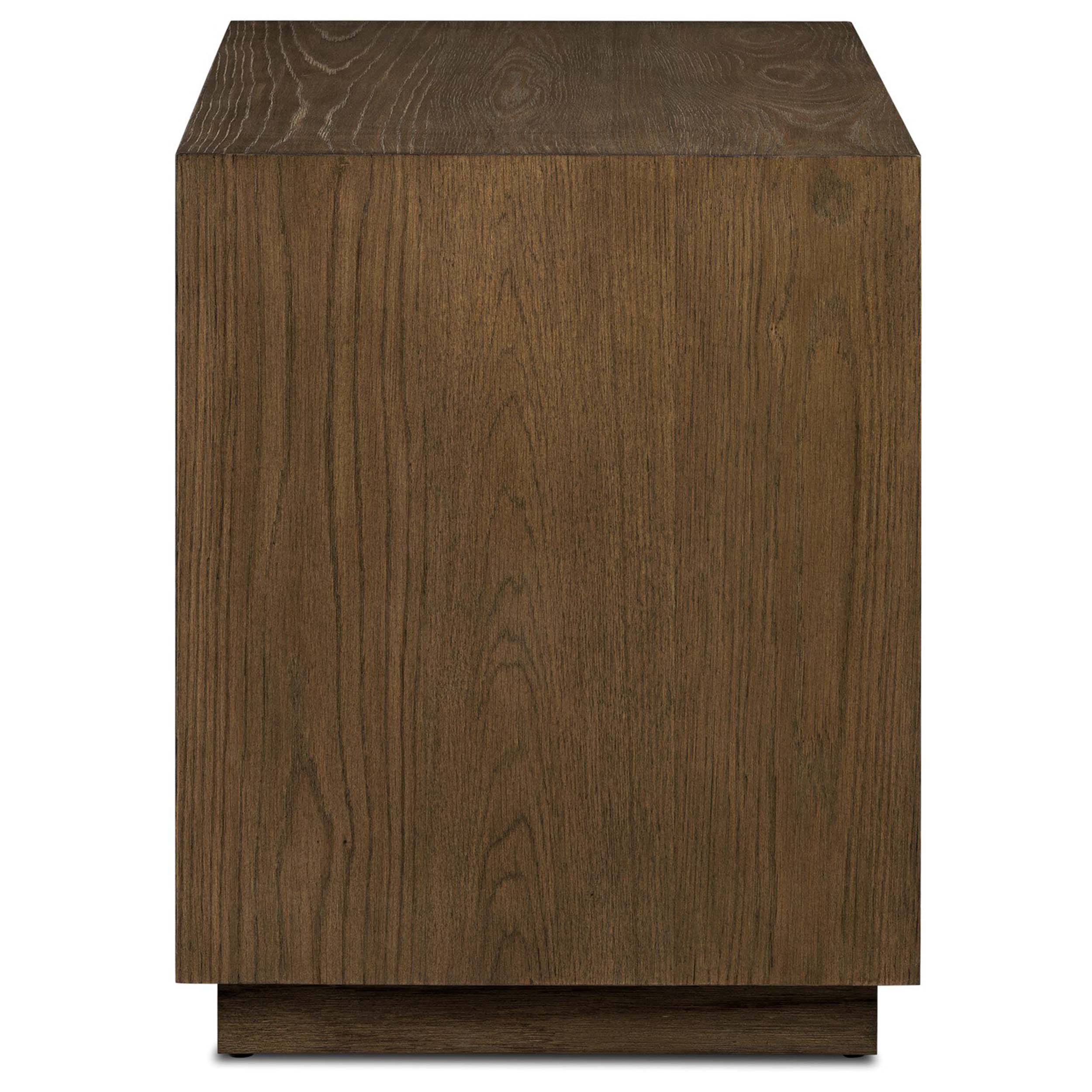 Salta Nightstand, Brown Oak Thin Oyster