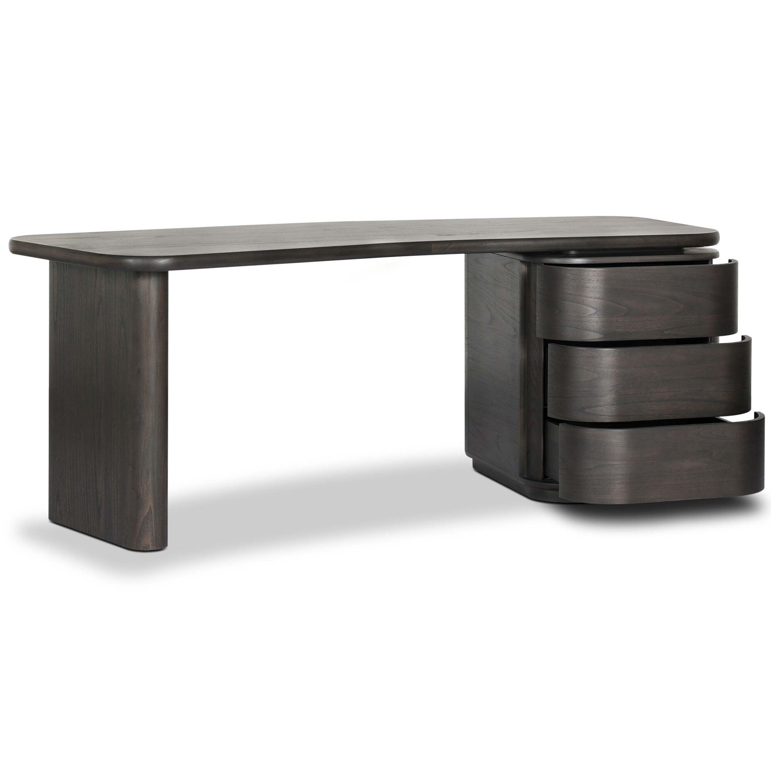 Hawthorne Desk, Smoked Black Sungkai Veneer