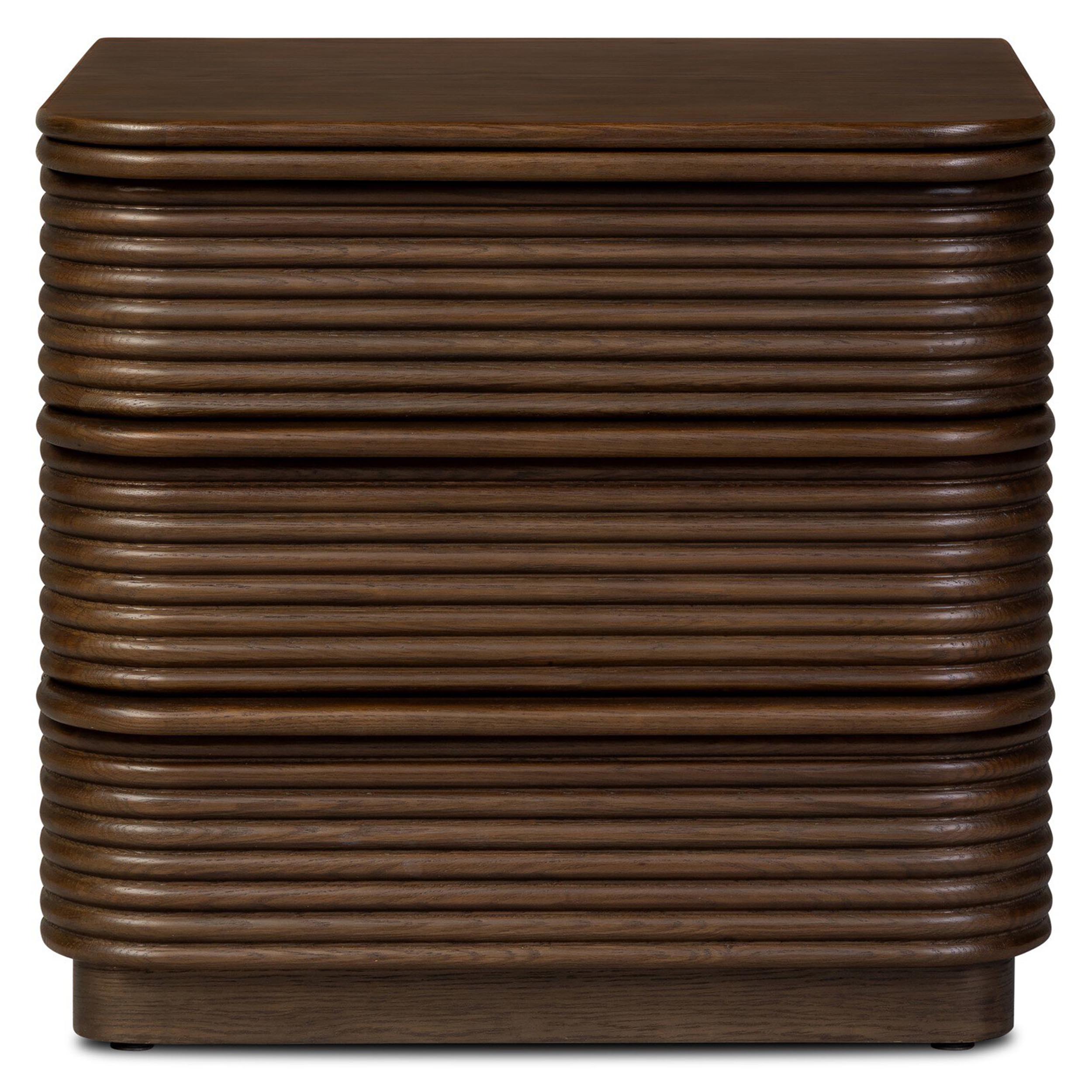 Benny Nightstand, Spiced Oak Veneer