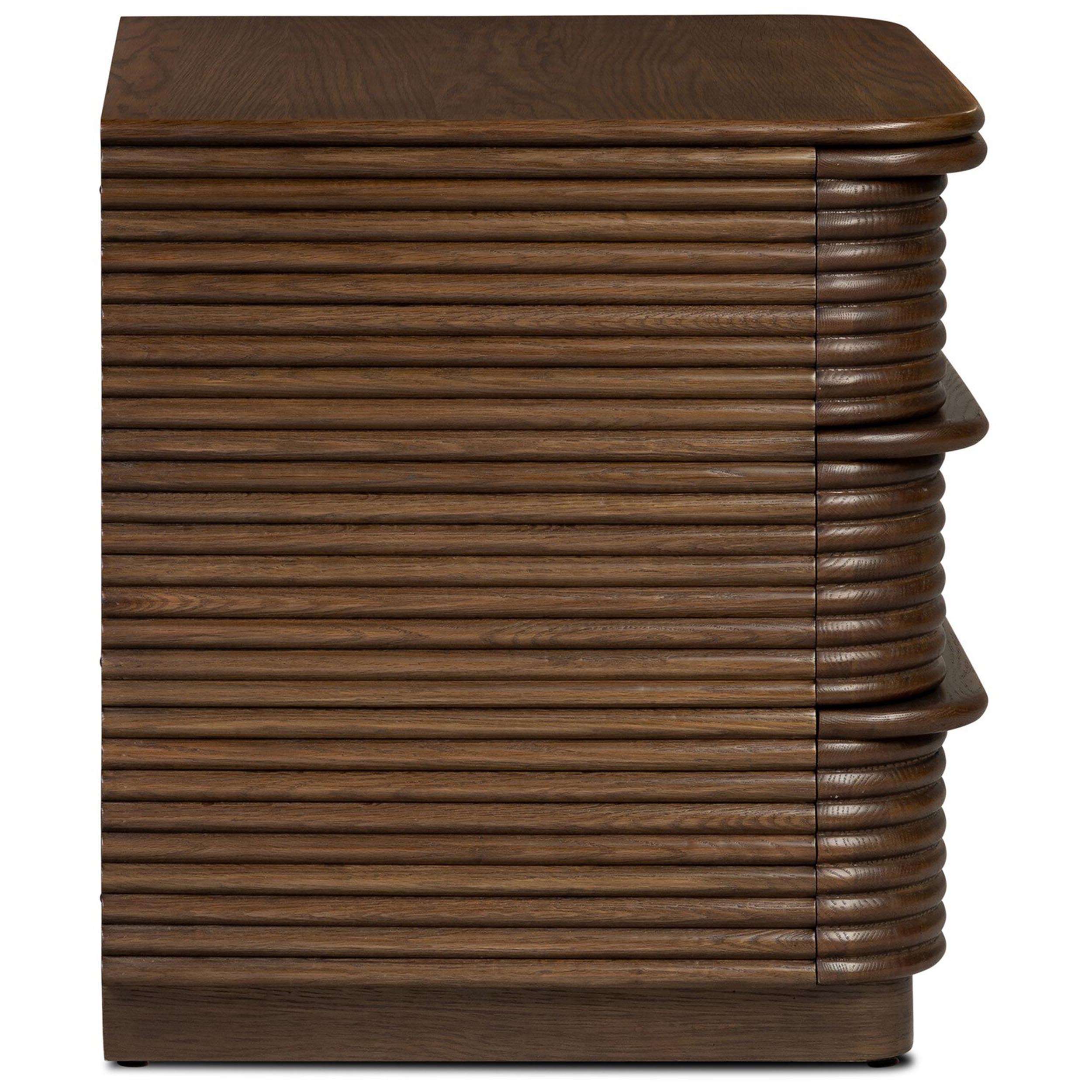 Benny Nightstand, Spiced Oak Veneer