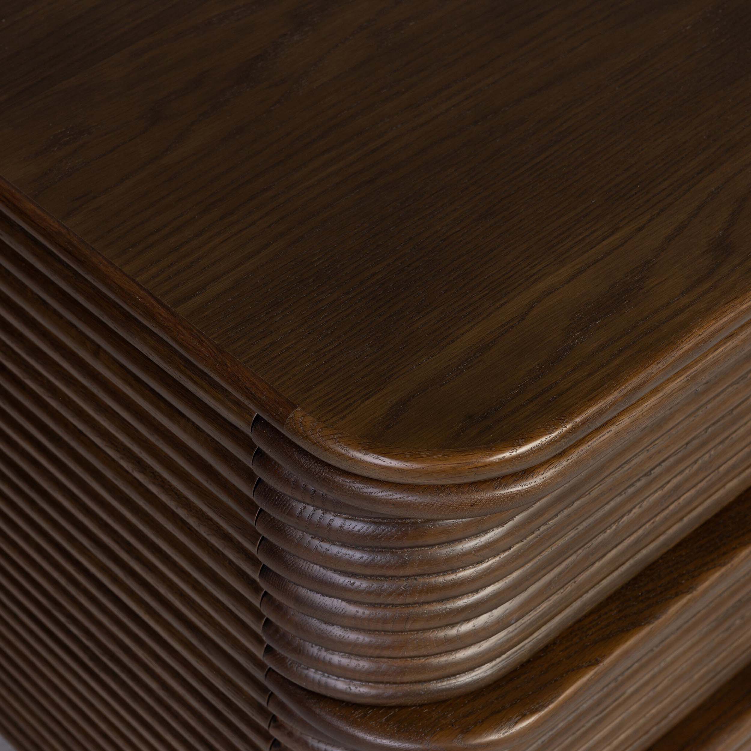 Benny Nightstand, Spiced Oak Veneer