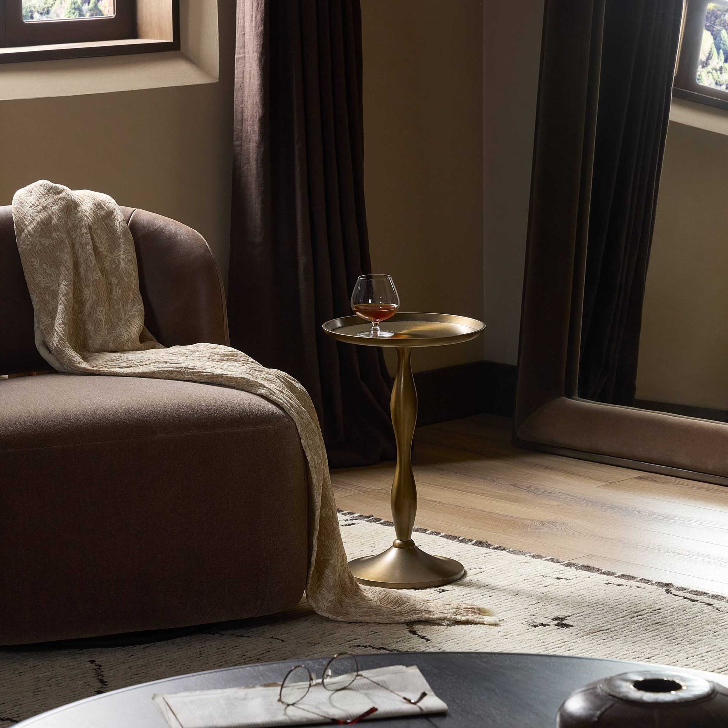 Carden End Table, Dark Aluminum