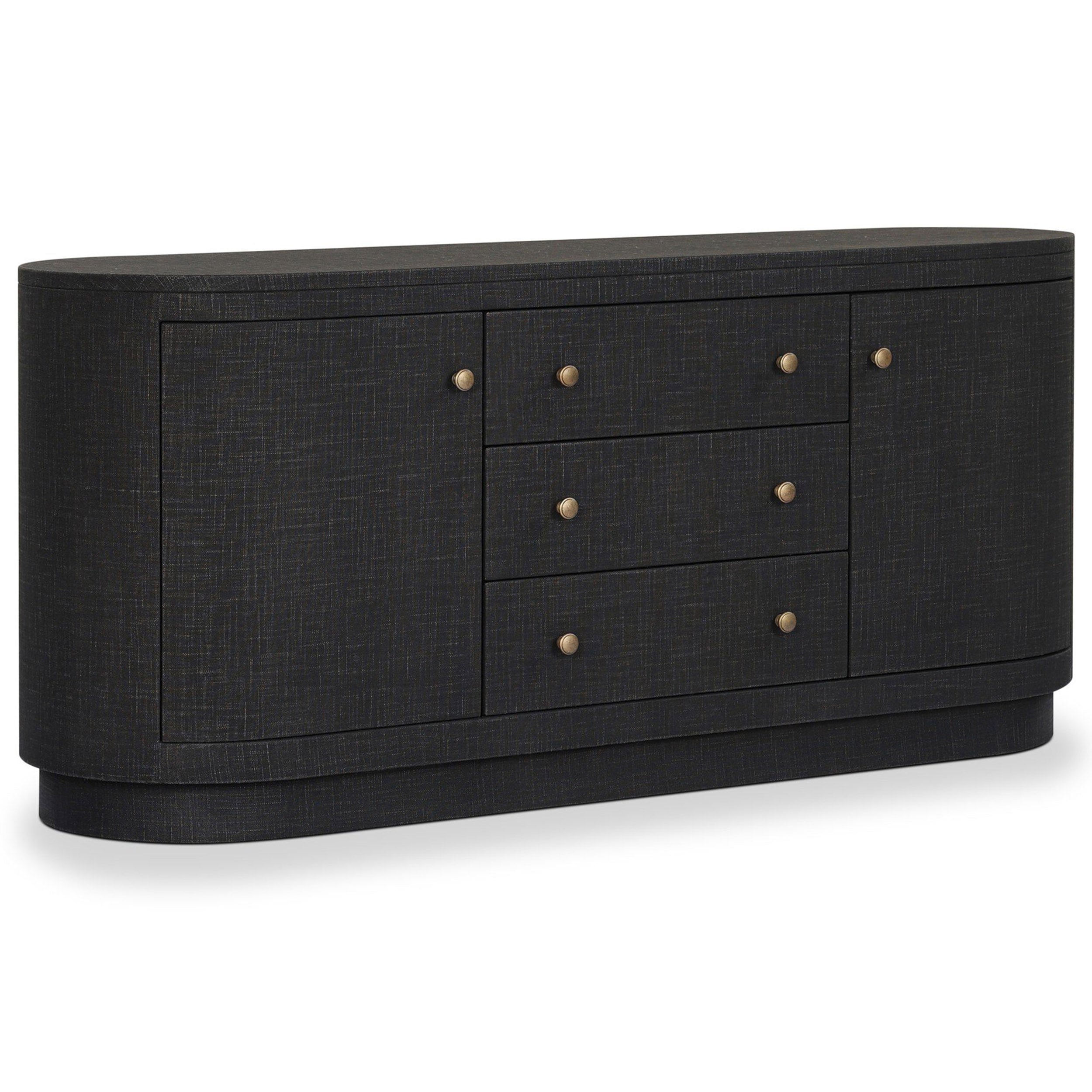 Amelia Media Console, Light Antique Brass
