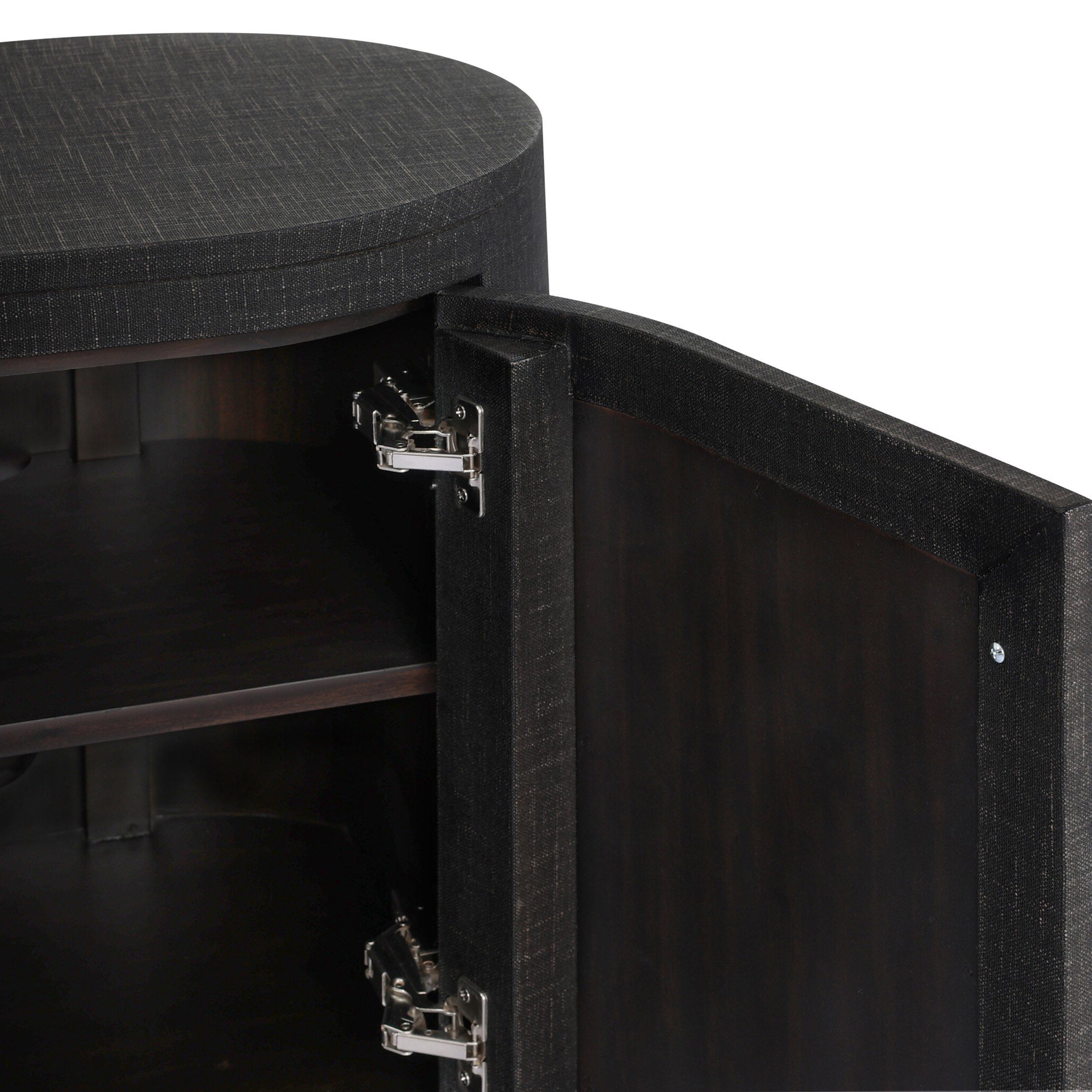 Amelia Media Console, Light Antique Brass