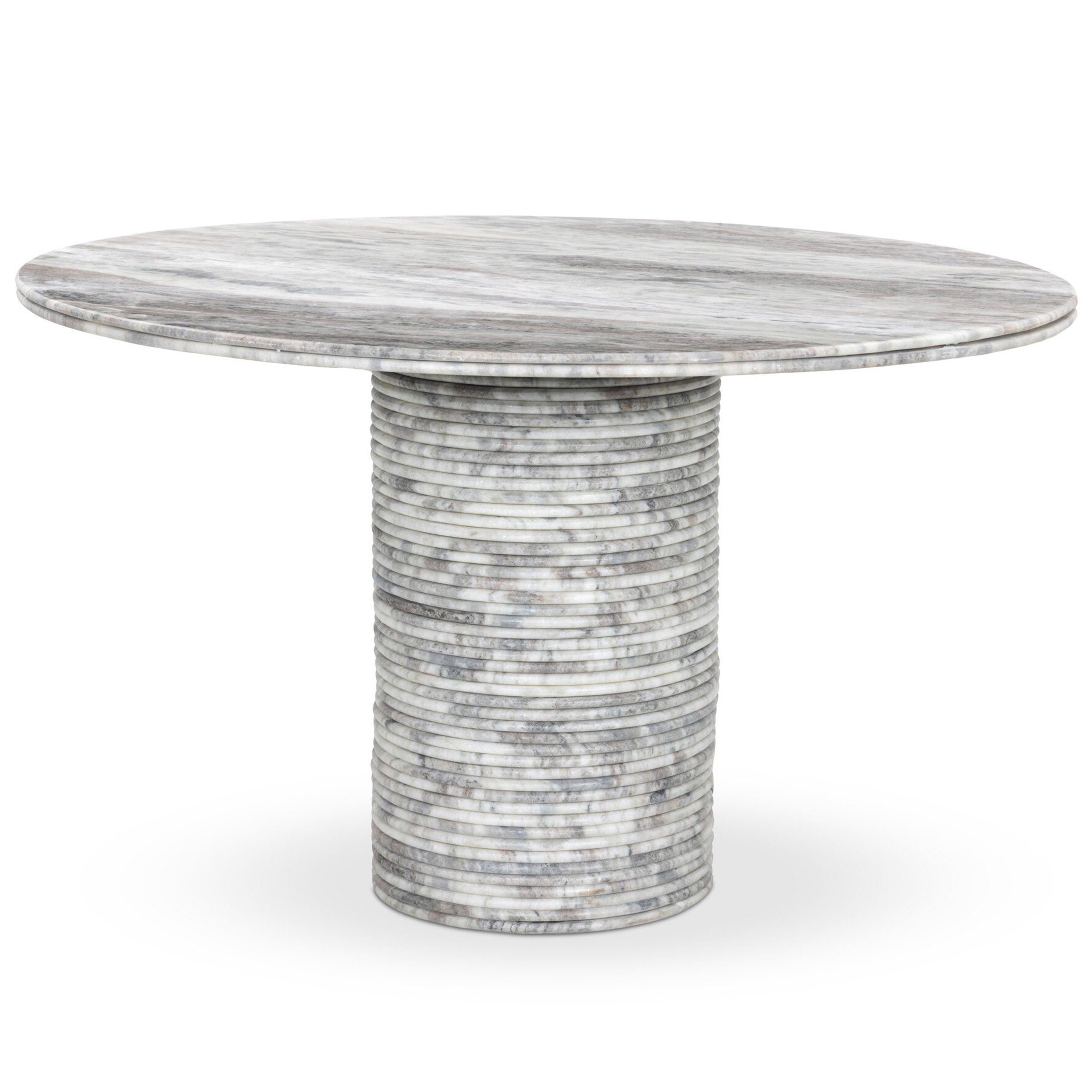 Reeves Dining Table, River Grey Marble