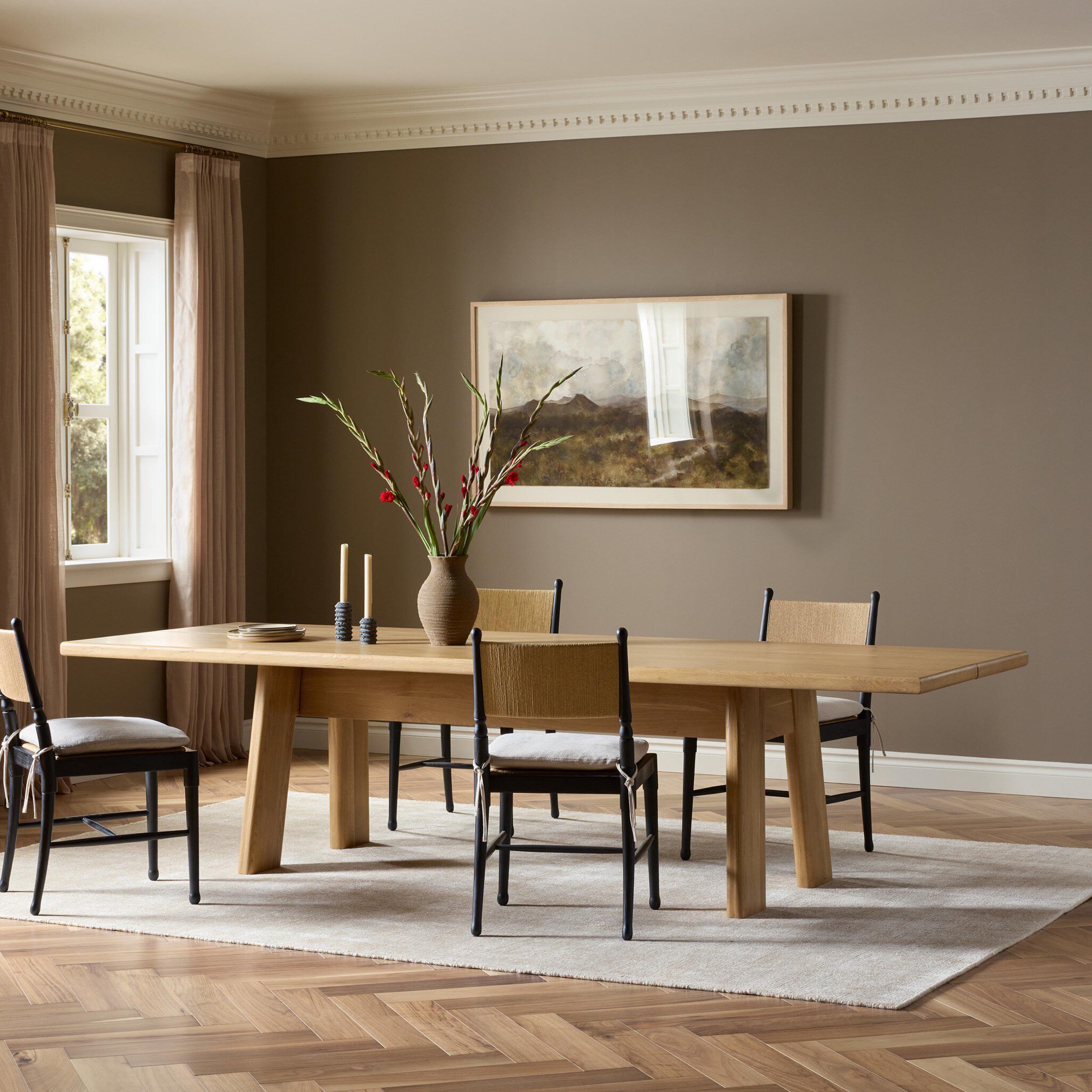 Jameson Grand Dining Table, Blonde Oak Veneer