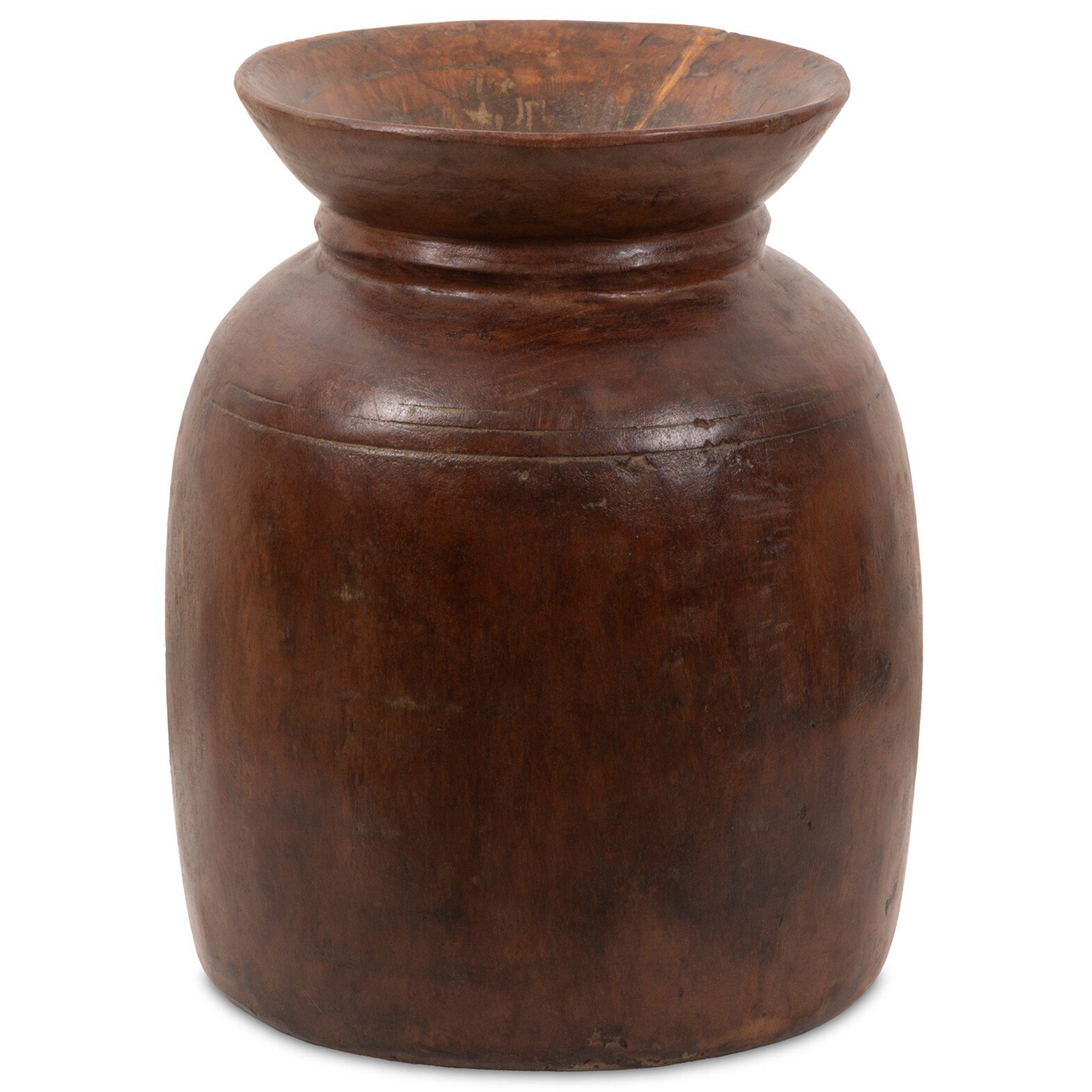 Malbi Wood Vessel, Brown Reclaimed