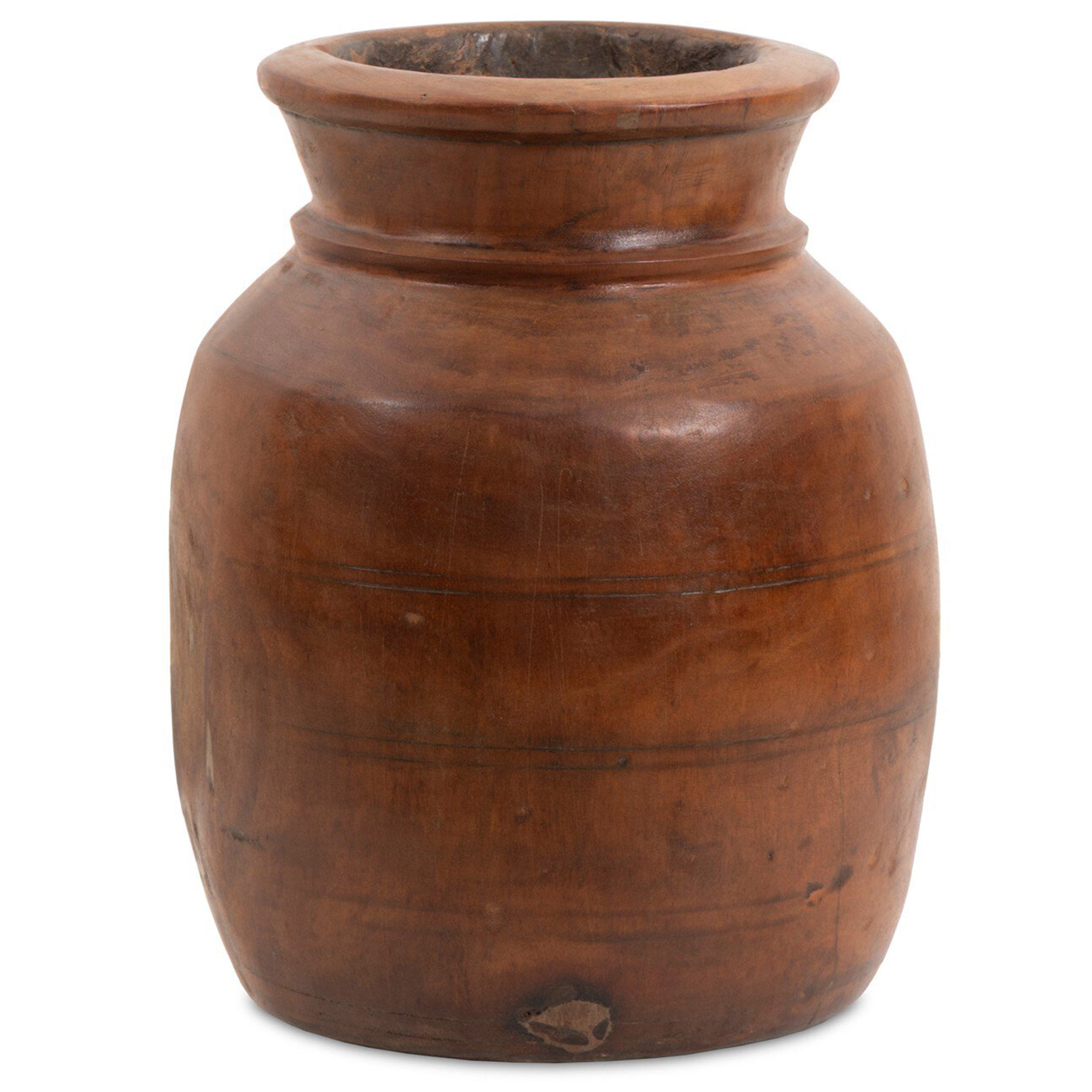 Malbi Wood Vessel, Brown Reclaimed