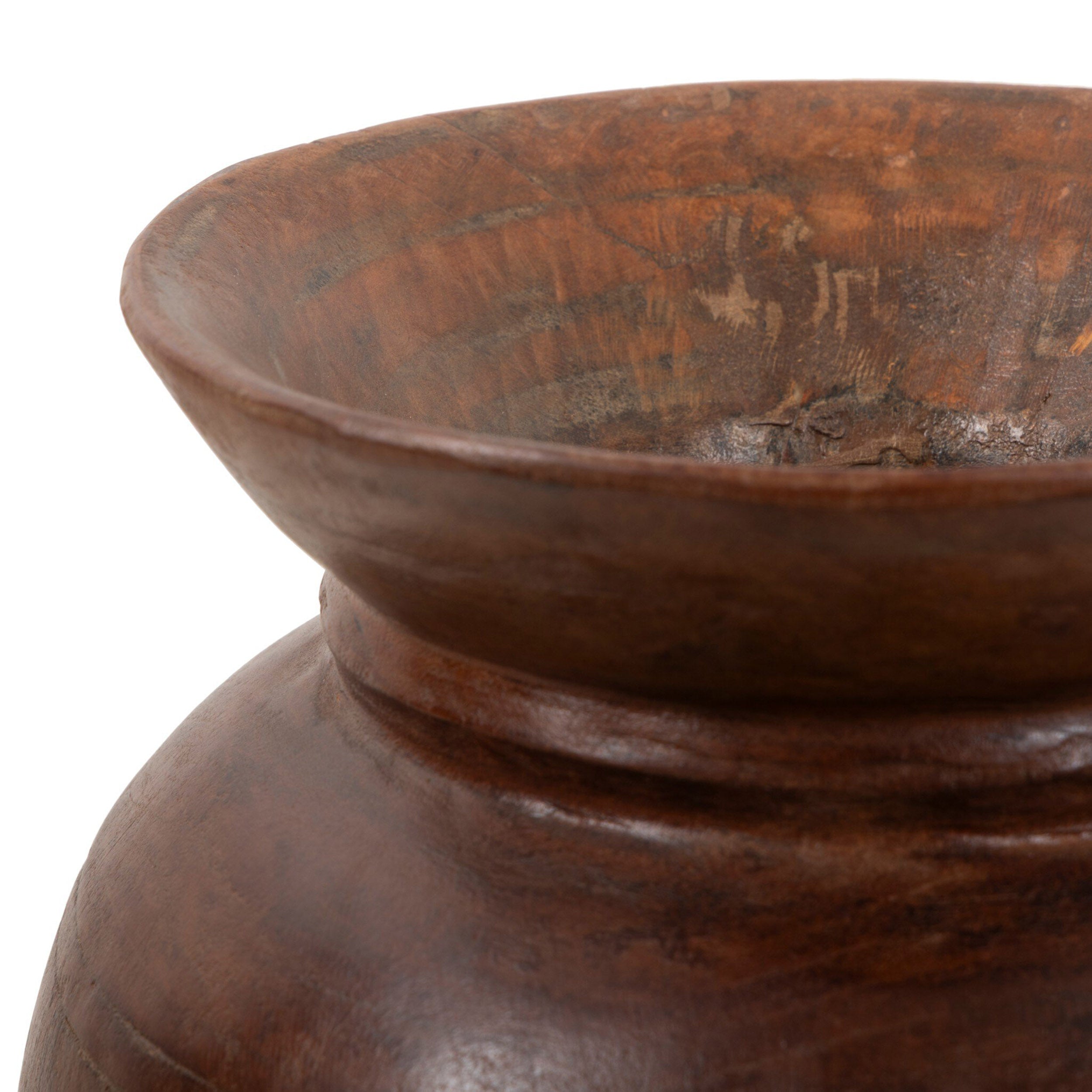 Malbi Wood Vessel, Brown Reclaimed