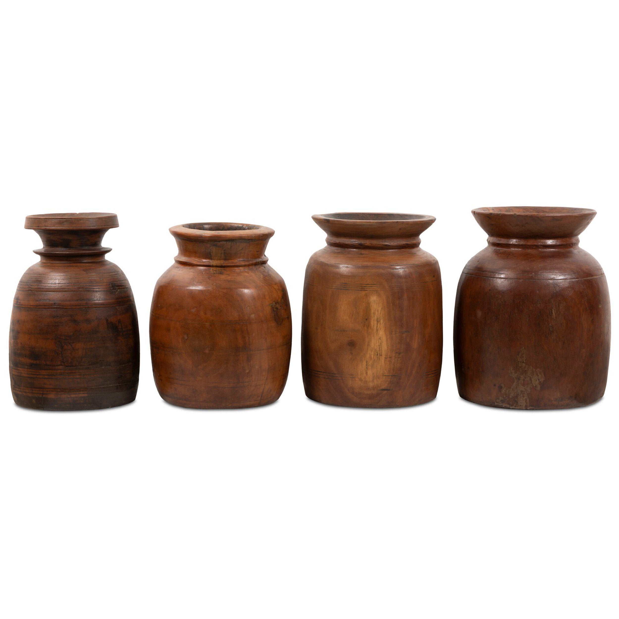 Malbi Wood Vessel, Brown Reclaimed