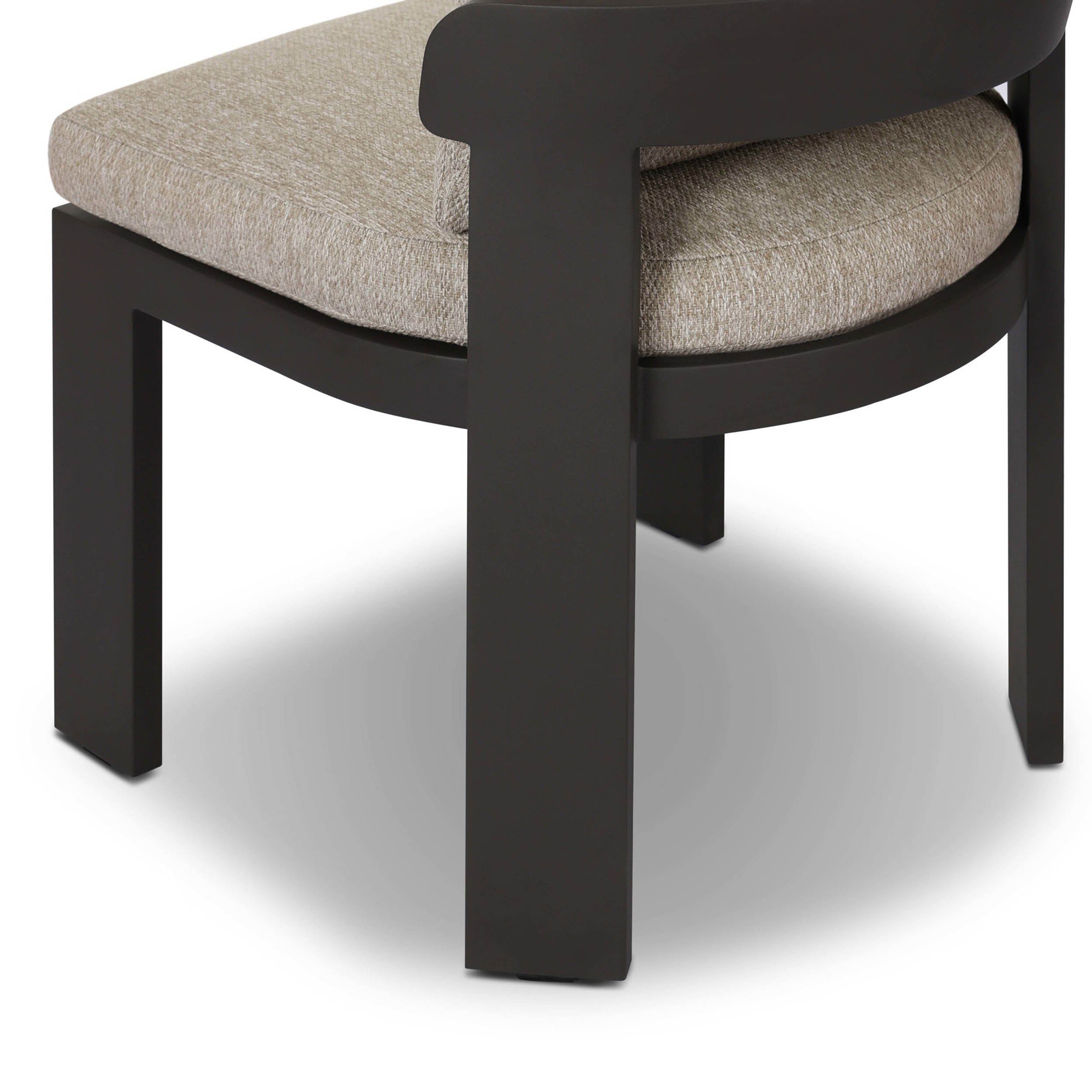 Jackson Outdoor Metal Armless Dining Chair, Concha Fog