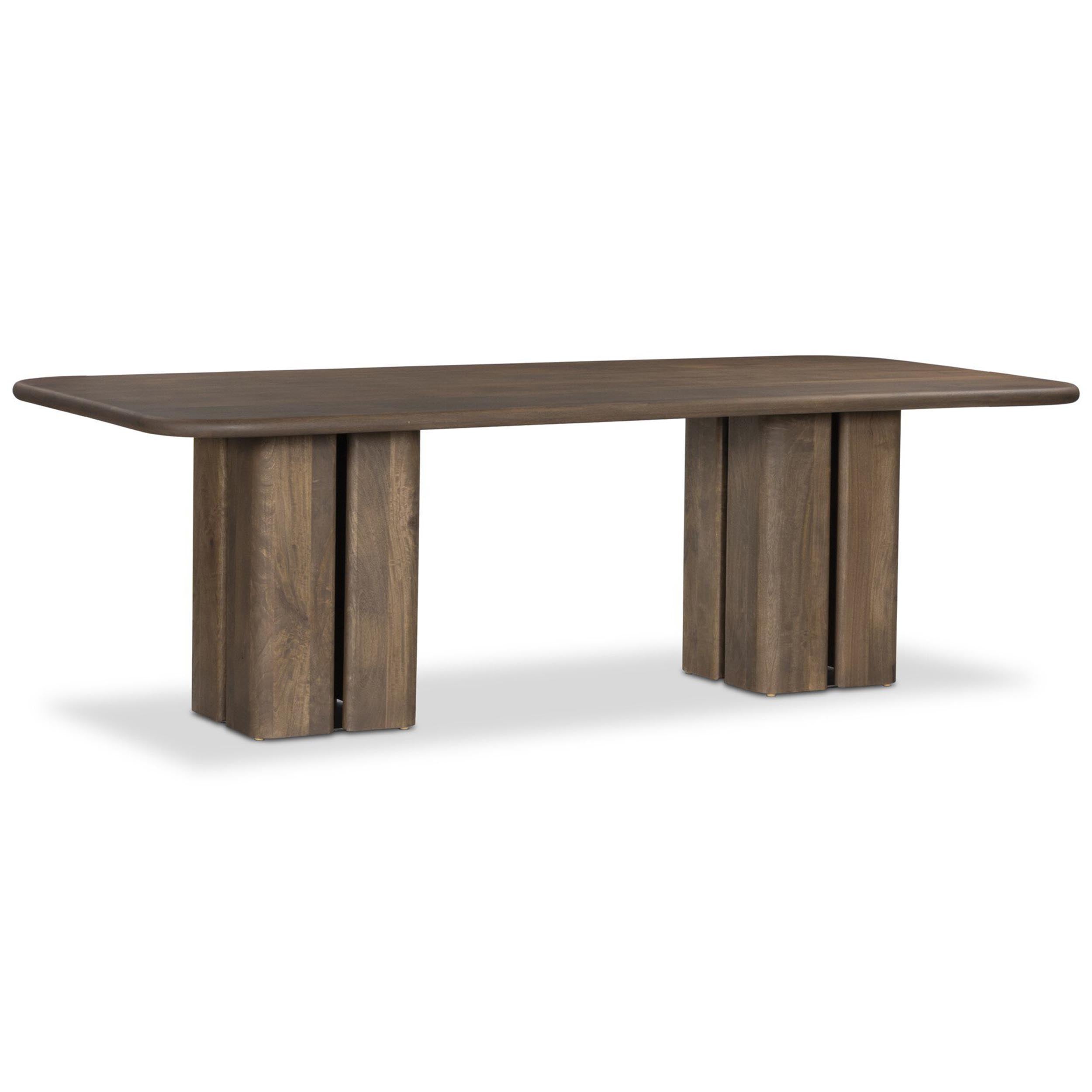 Rishi Dining Table, Washed Taupe Mango