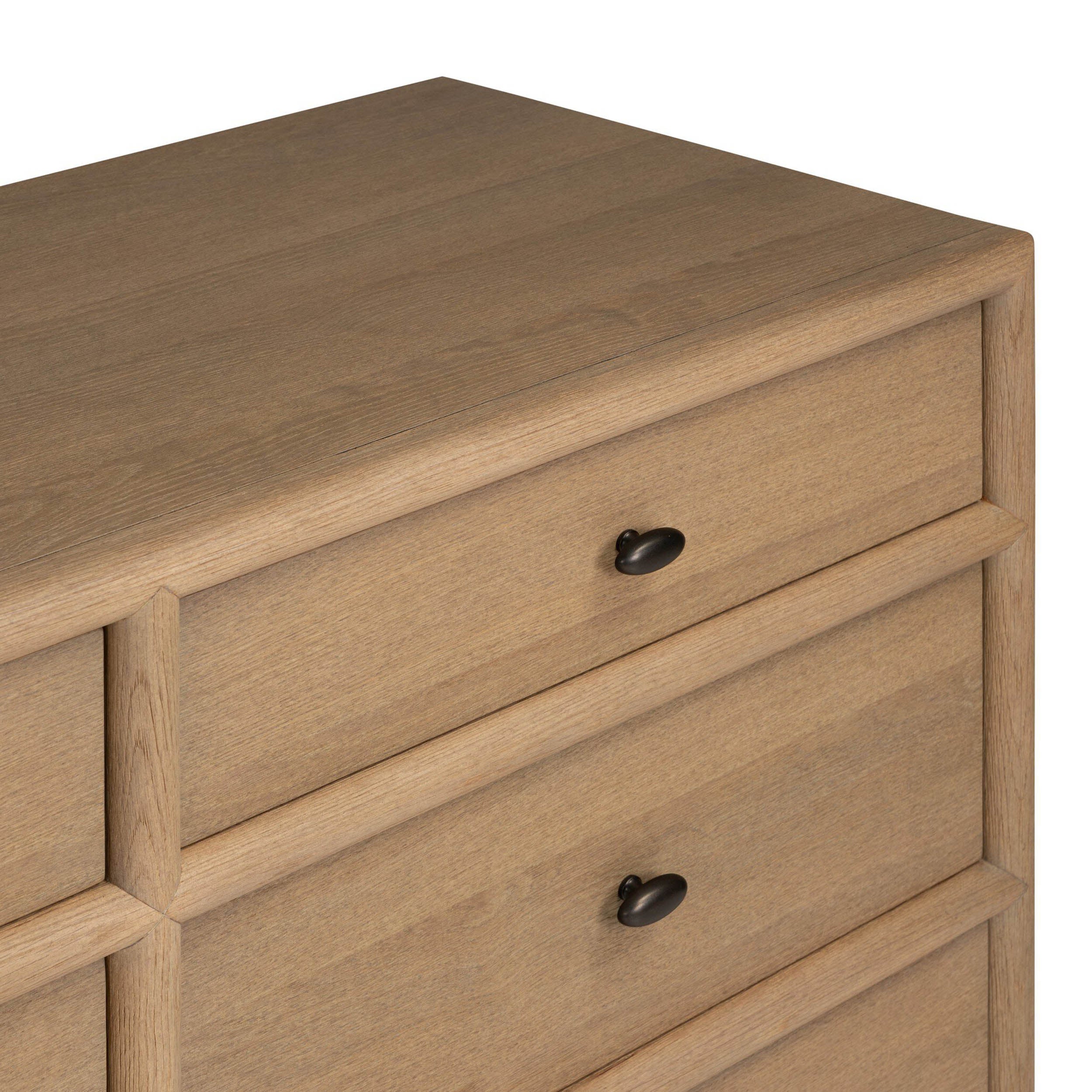 Analisa 9 Drawer Dresser, Sandy Oak Veneer