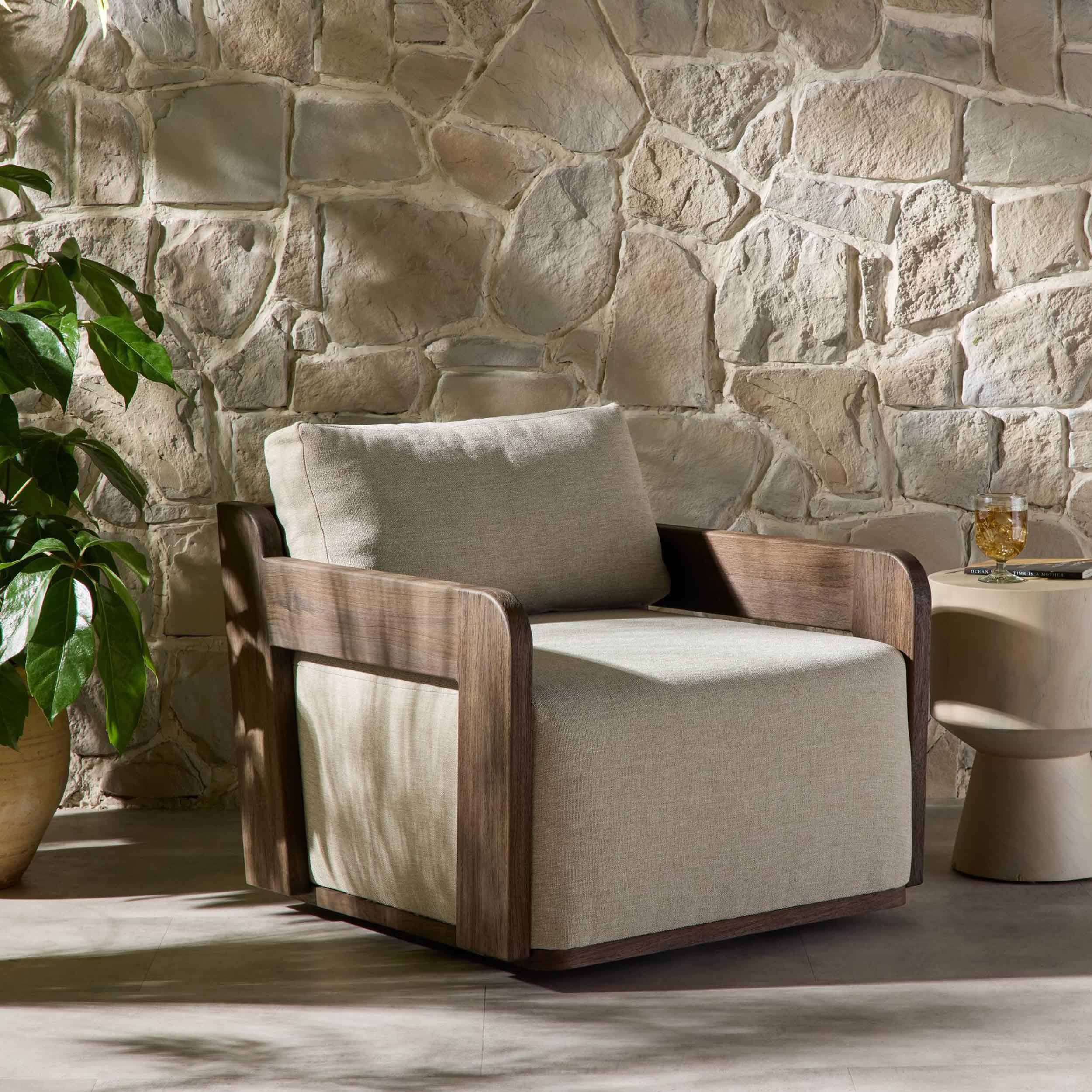 Arwen Outdoor Swivel Chair, Alessi Buff