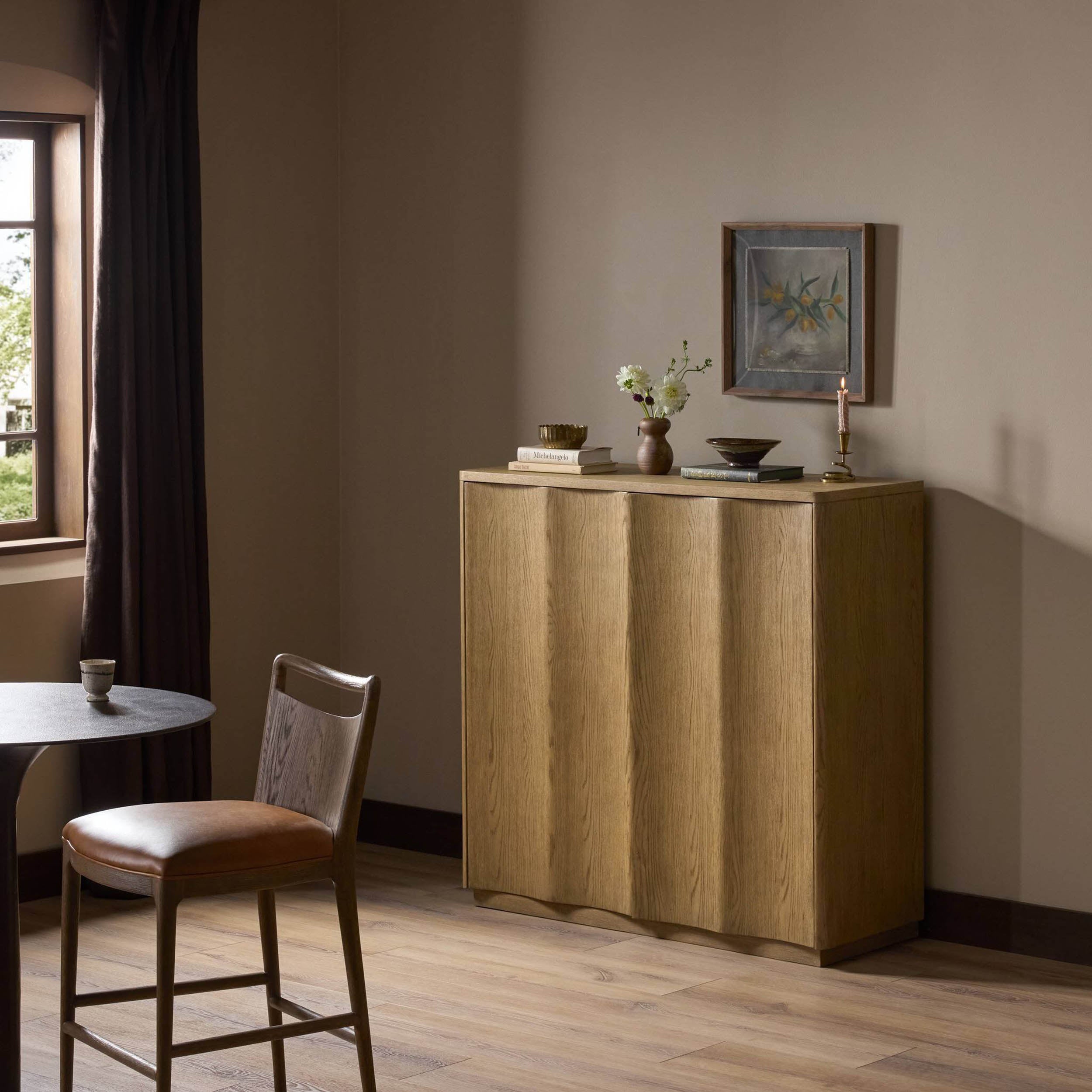 Brookhurst Small Cabinet, Drifted Oak Veneer