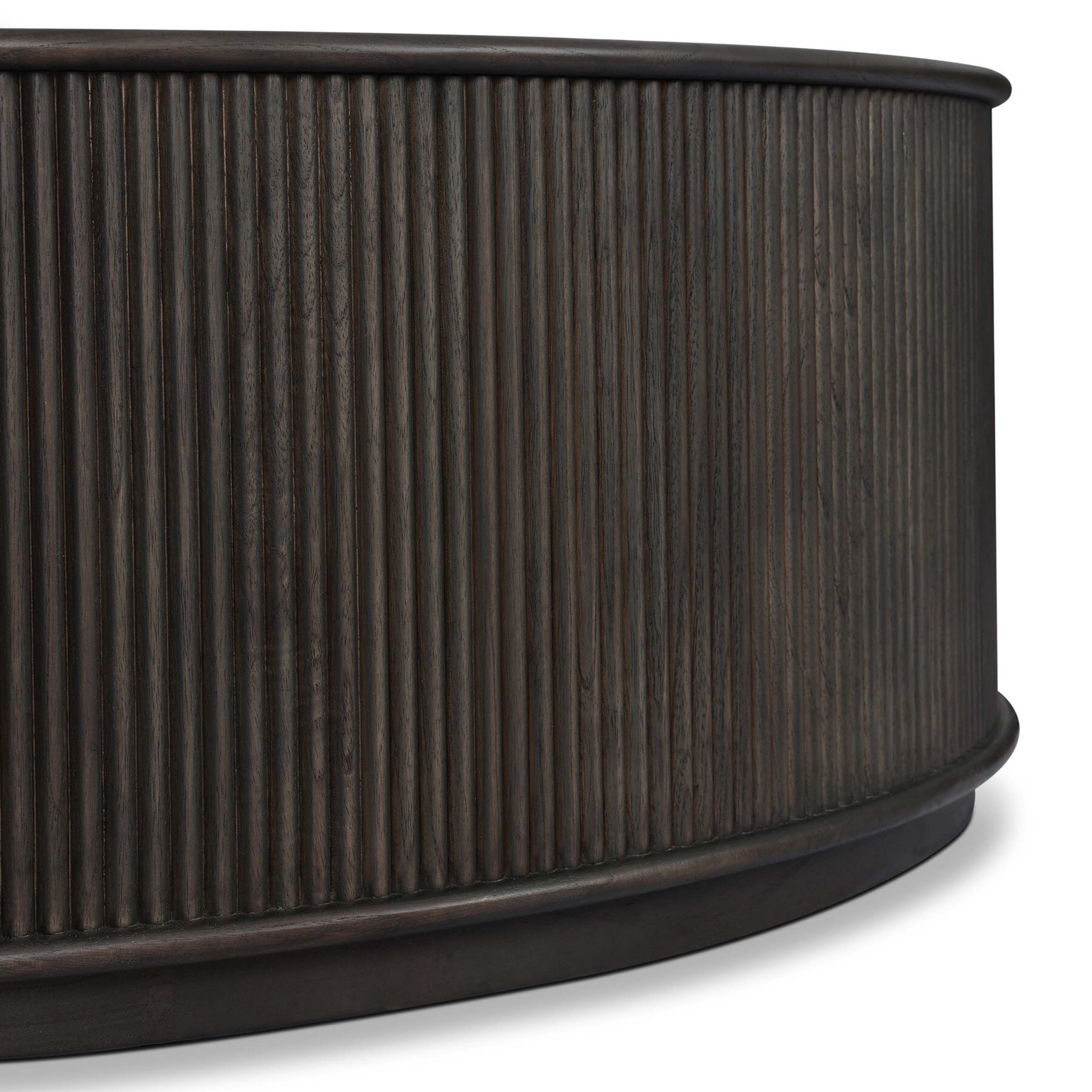Ona Coffee Table, Smoked Black Mindi Veneer