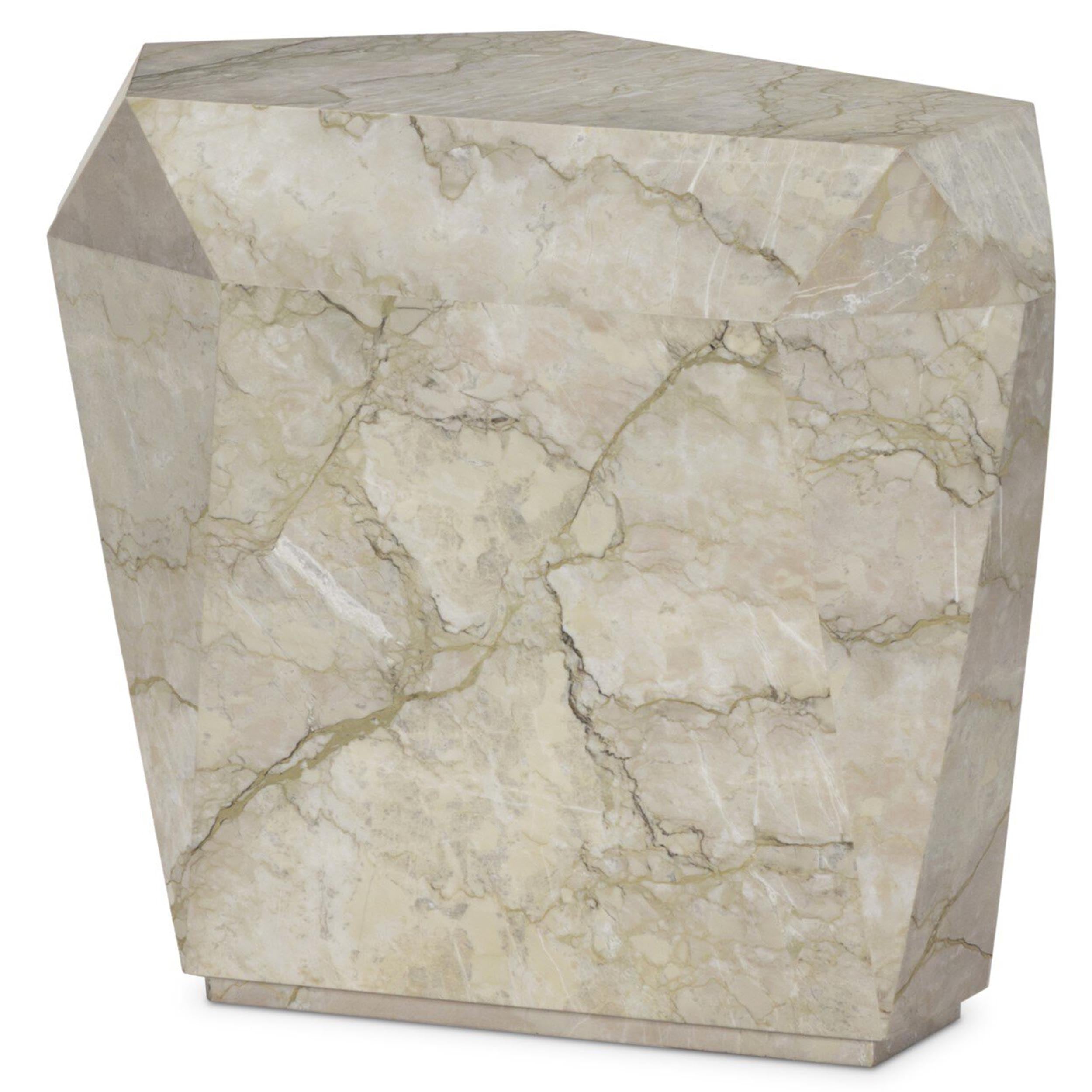 Basett End Table, Sage Green Marble