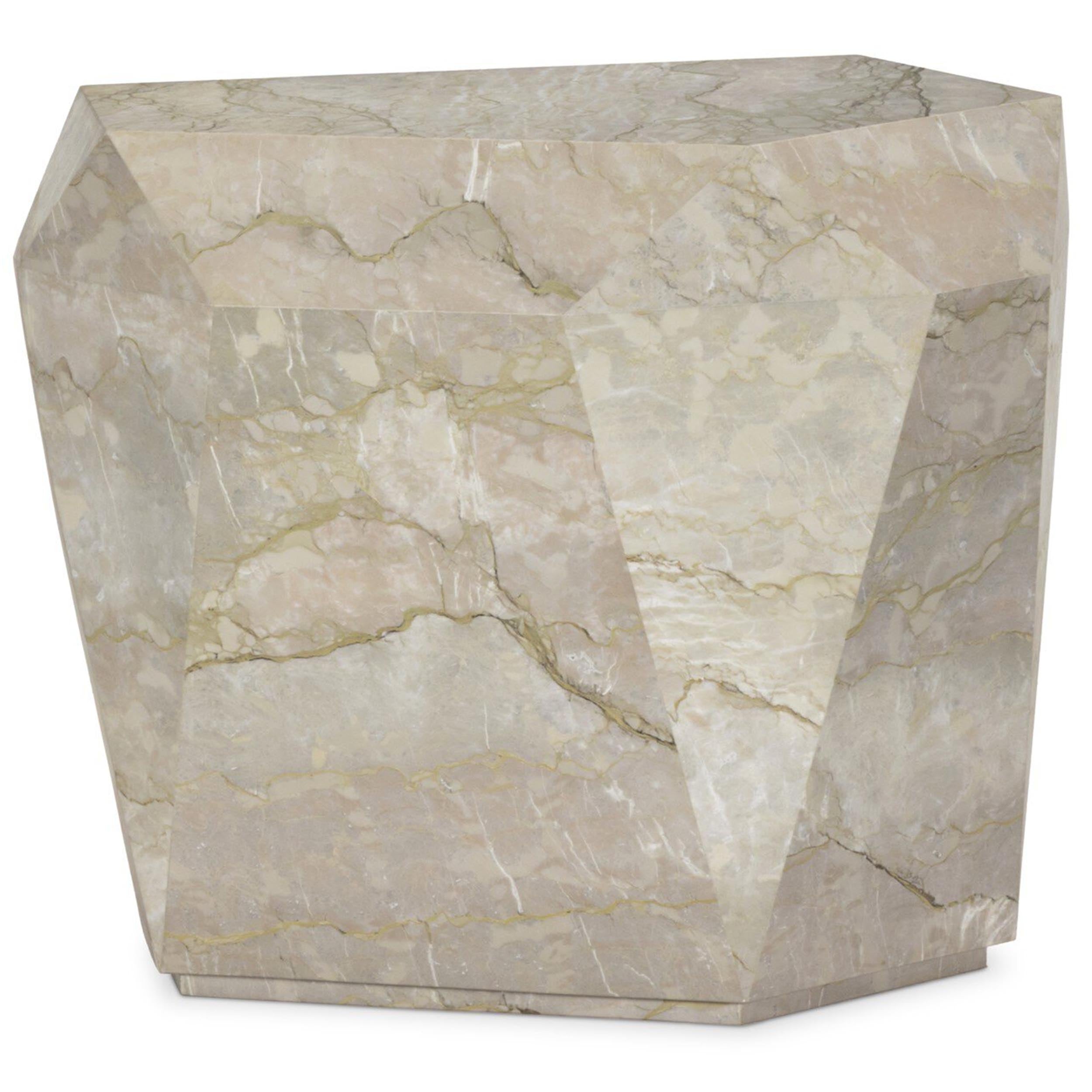 Basett End Table, Sage Green Marble