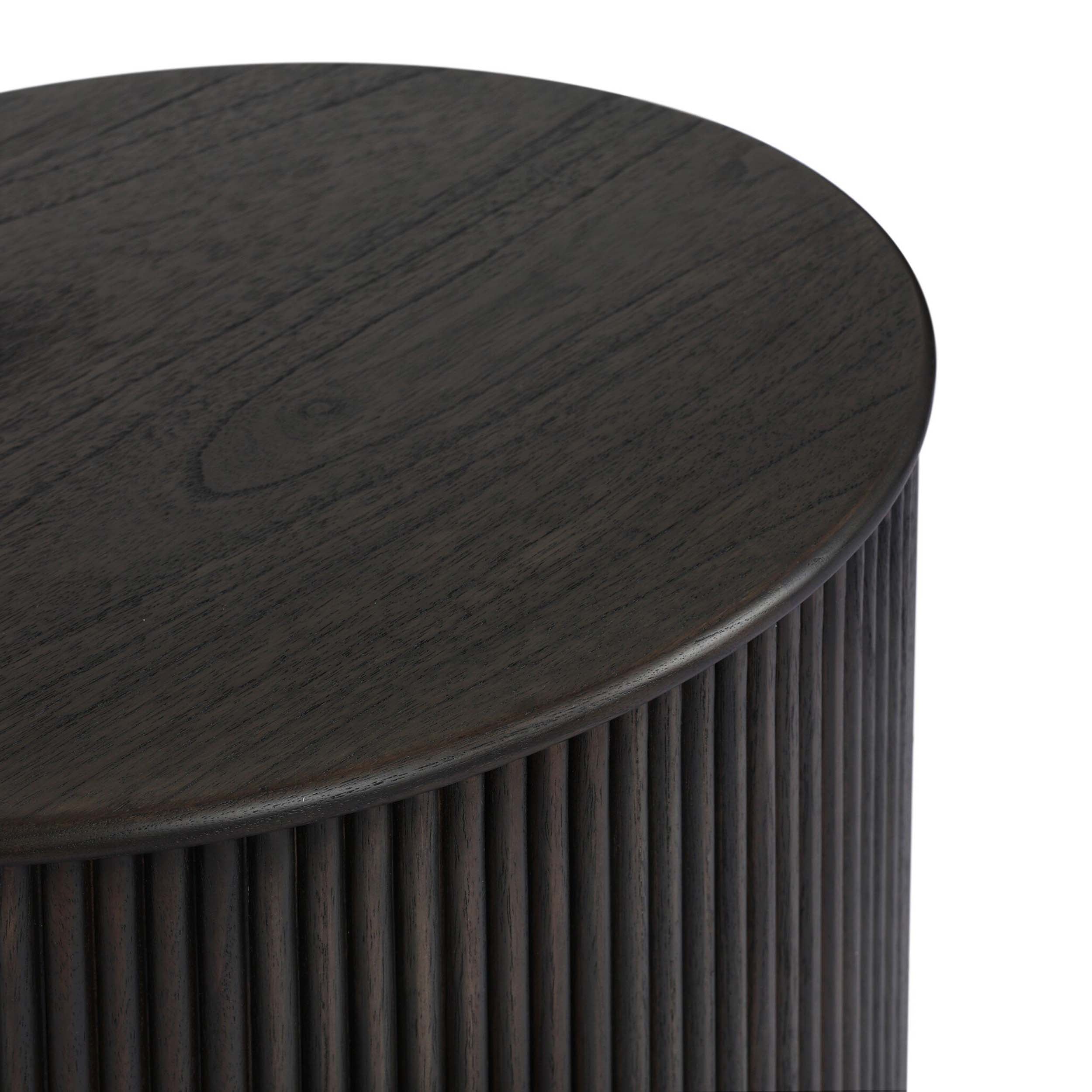 Ona End Table, Smoked Black Mindi Veneer
