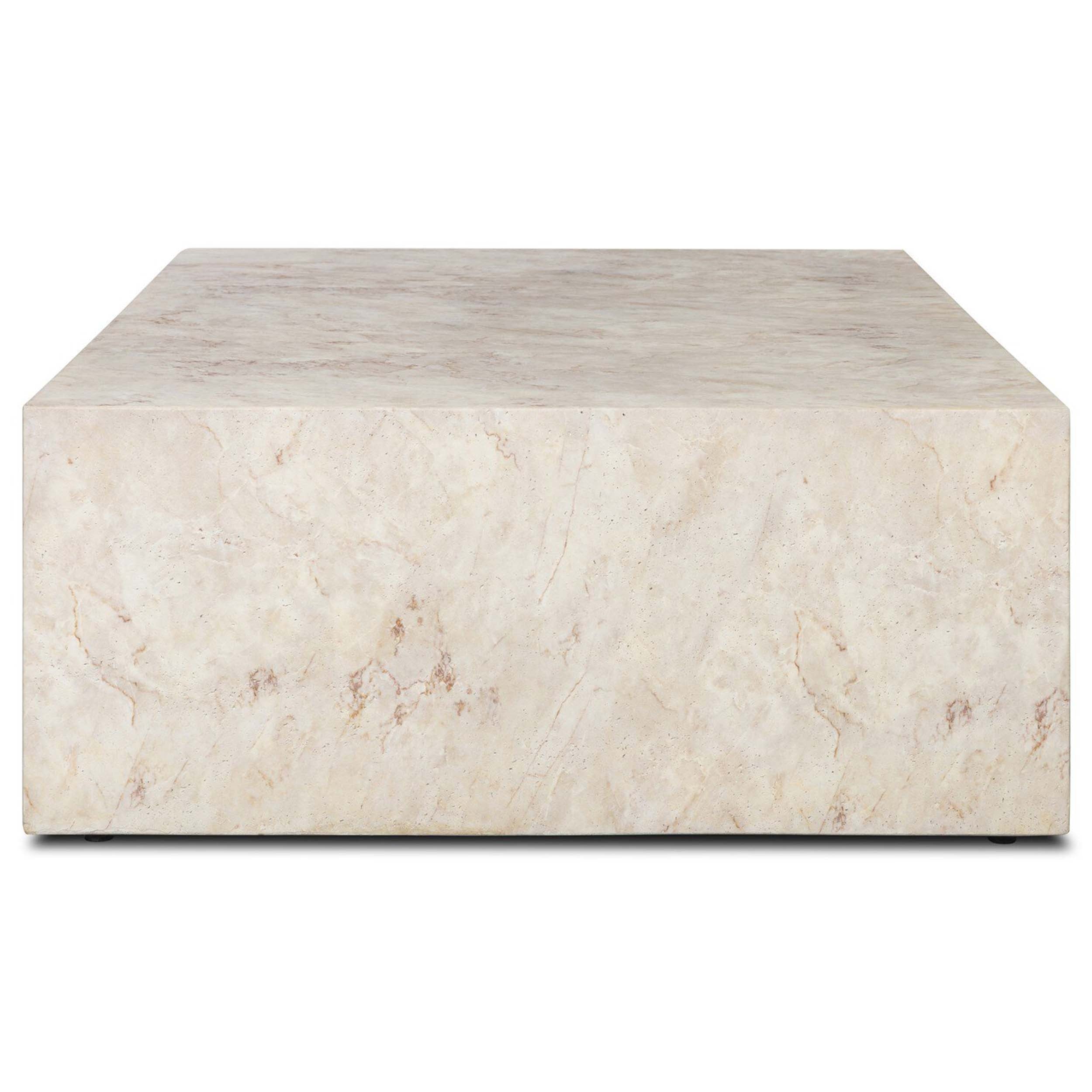 Ludlow Outdoor Coffee Table, Natural Veined Concrete